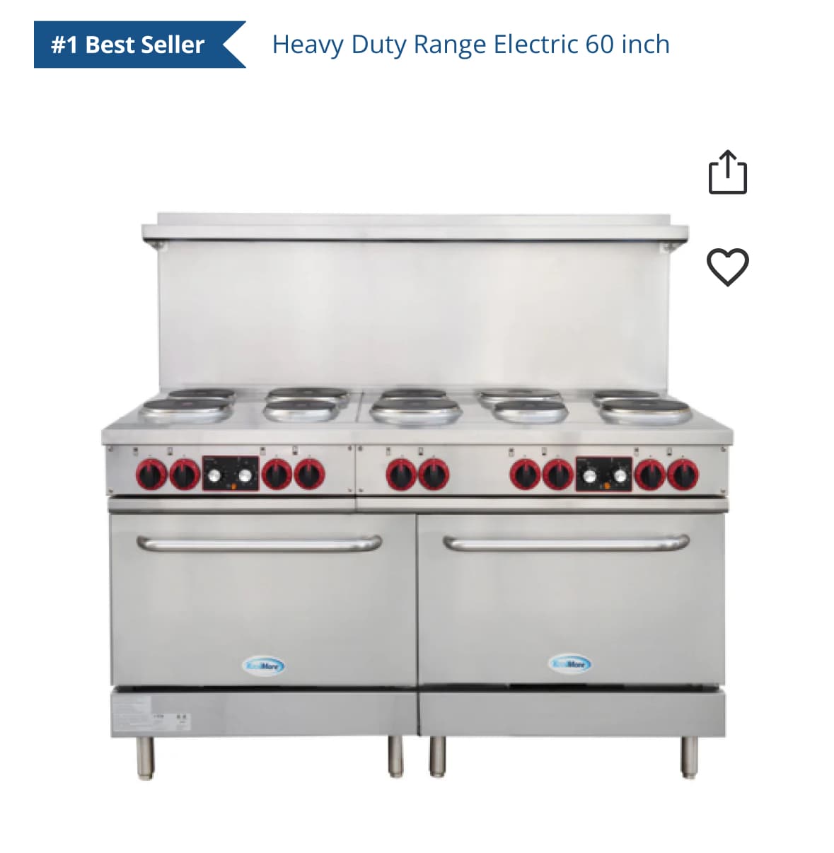 Koolmore 60 inch 10 burner commercial electric stove