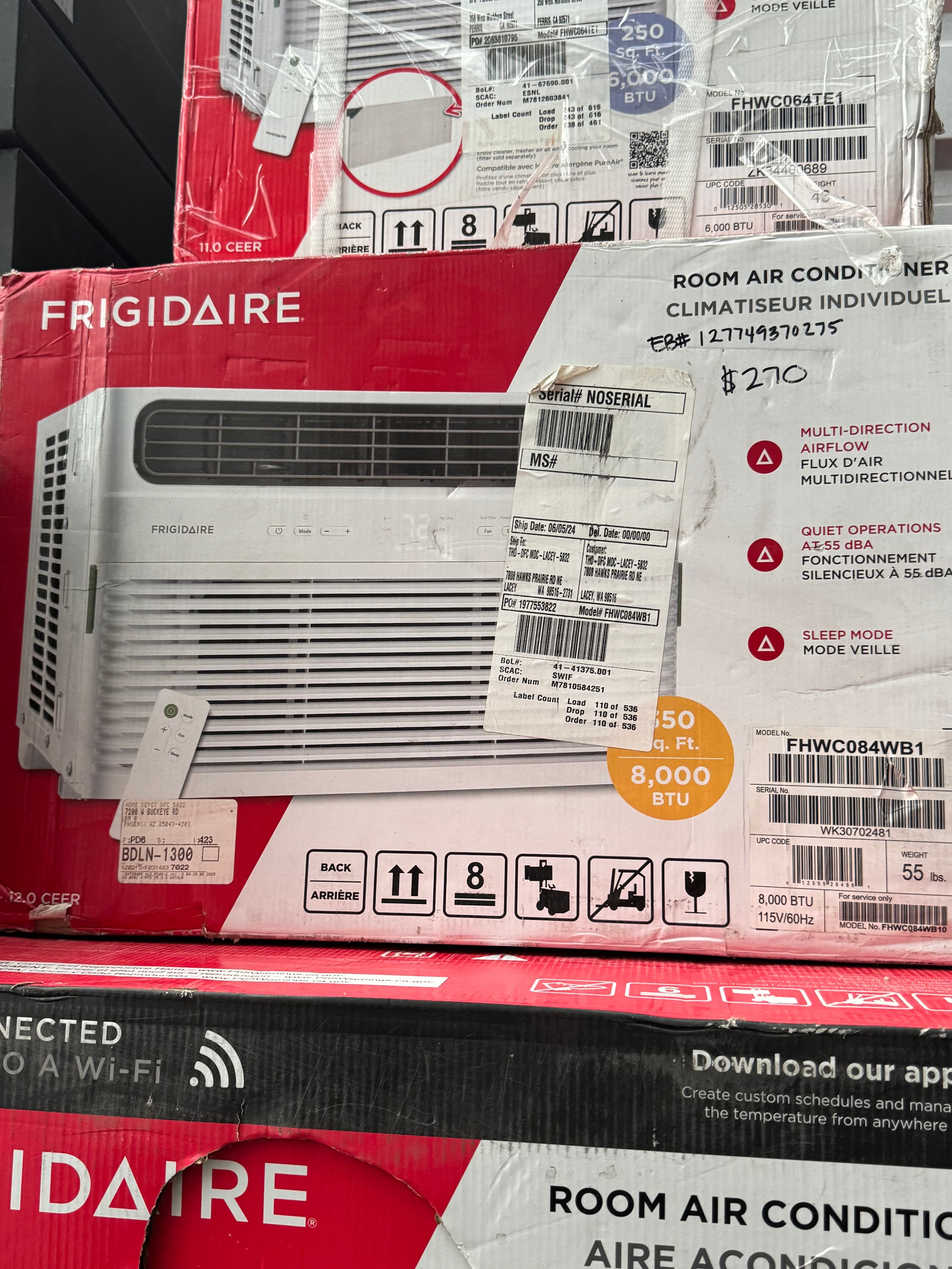 Frigidaire 8,000 (DOE) BTU Window Air Conditioner Cools 350 sq. ft. with Remote Control in White 115V