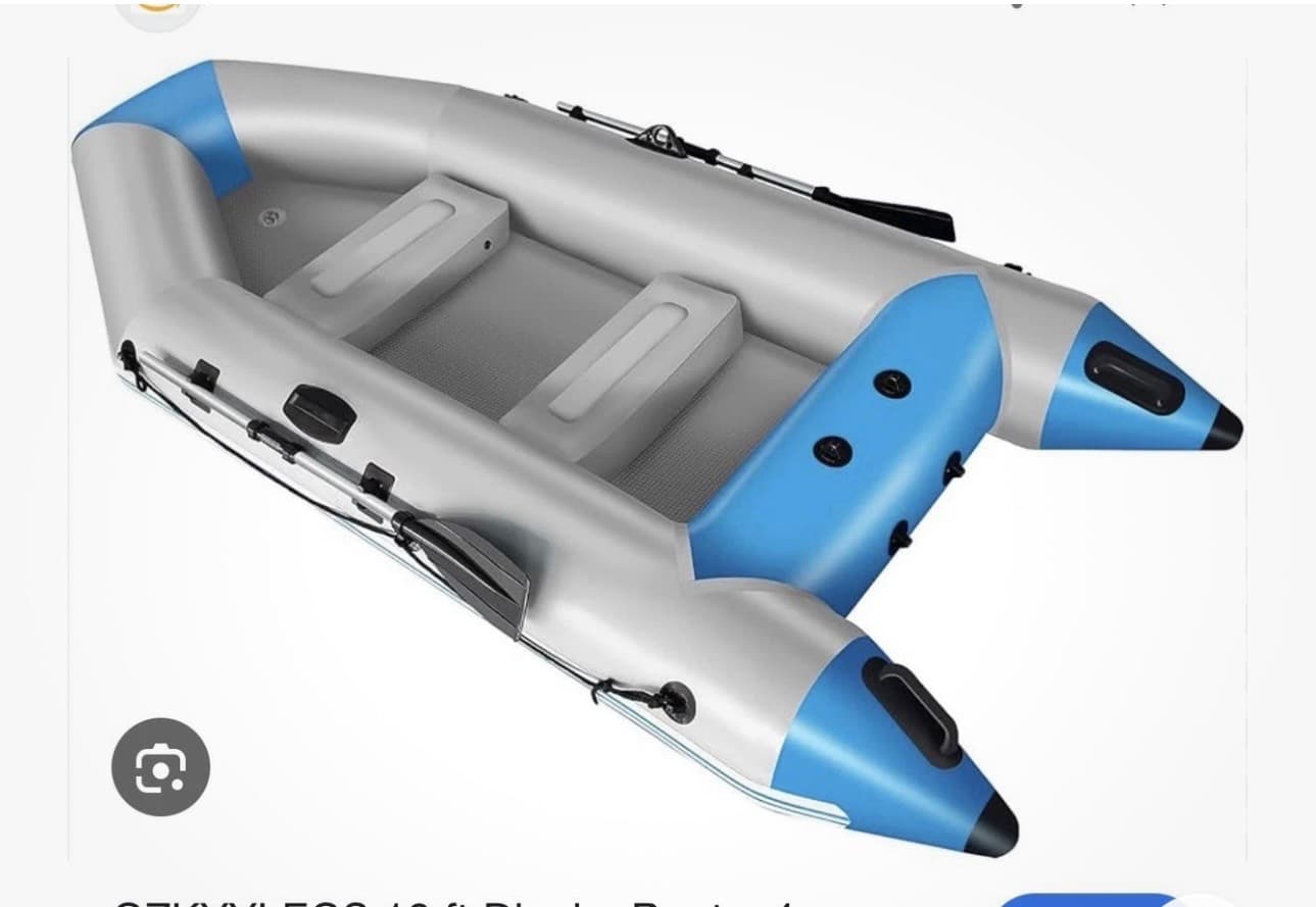 GZKYYLEGS 10 ft Dinghy Boats, 4 Person Inflatable Fishing Kayak