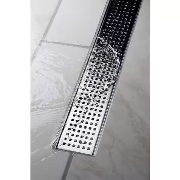 24” Linear Shower Drain with Tile-In Pattern Drain Cover **Tile sold separately