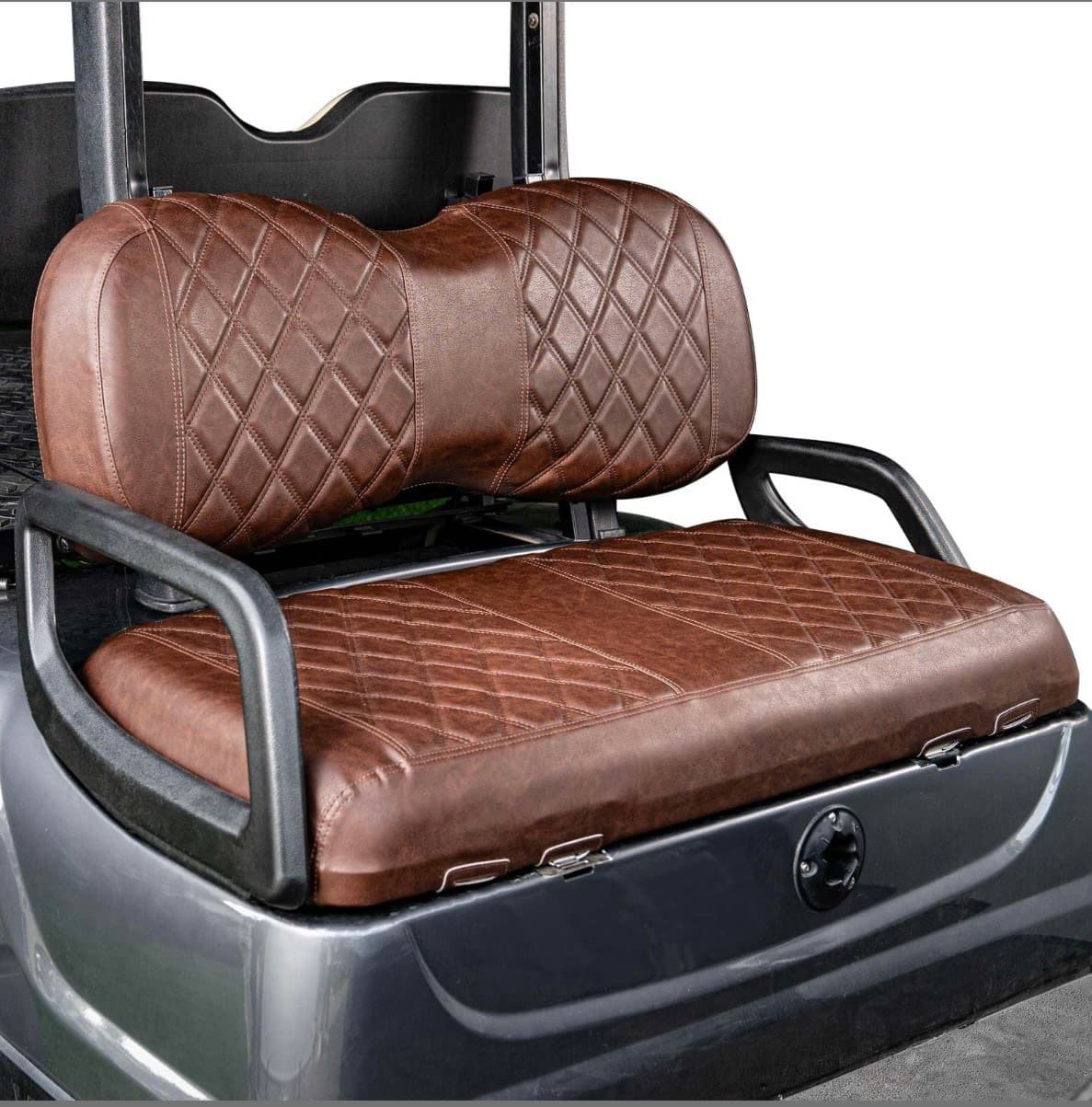 NOKINS Golf Cart Diamond Seat Covers Kit, Fit For Yamaha Drive/Drive2 OEM Standard Front Seat Cushion, No Nails Required & Easy To Clean, Br