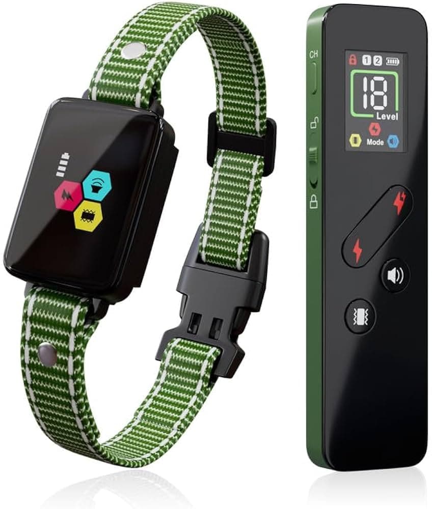 Cat Training Collar Cat Bark Collar with Remote Electric Cats Shock Collar 3300FT IP67 Waterproof 3 Training Modes Beep Vibration Shock Mode