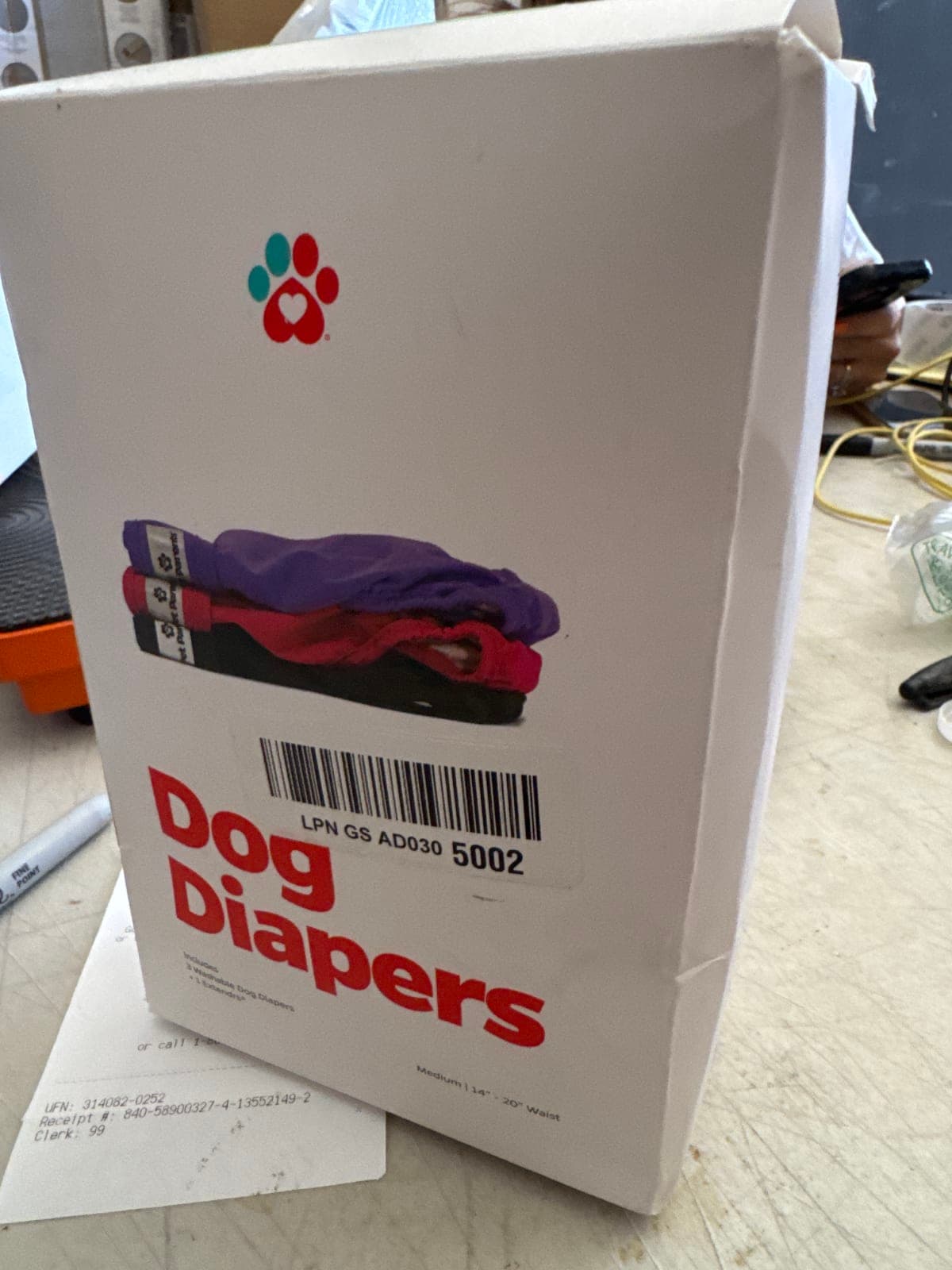 L.P.N. GS AD030 Dog Diapers - Medium (14"-20")