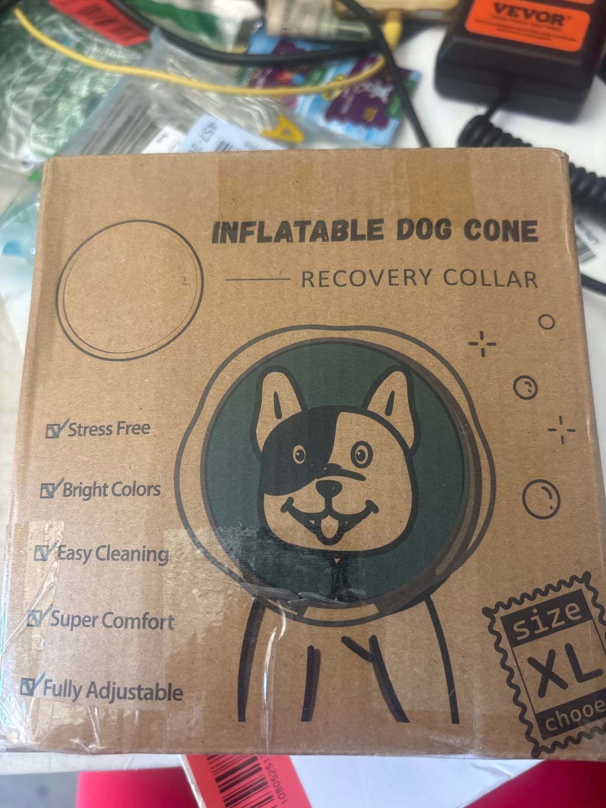 Elevated Inflatable Dog Cone Collar to Stop Licking, Dog Donut Collar After Surgery, Soft Pet Cone Alternative for Small Medium Large Dogs