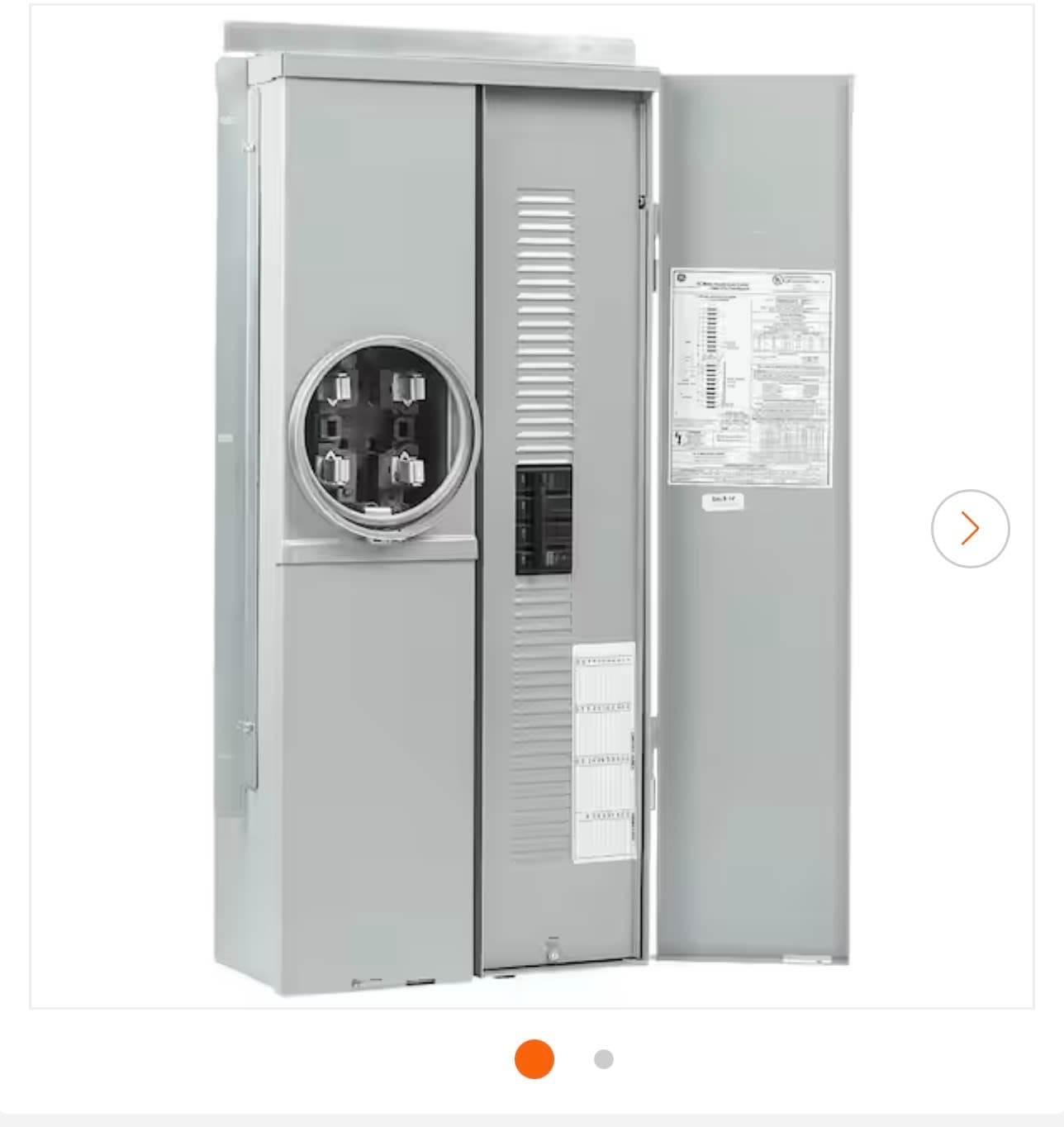 GE PowerMark Gold 200 Amp 20-Space 40-Circuit Ring-Type Overhead/Underground Combination Load Center