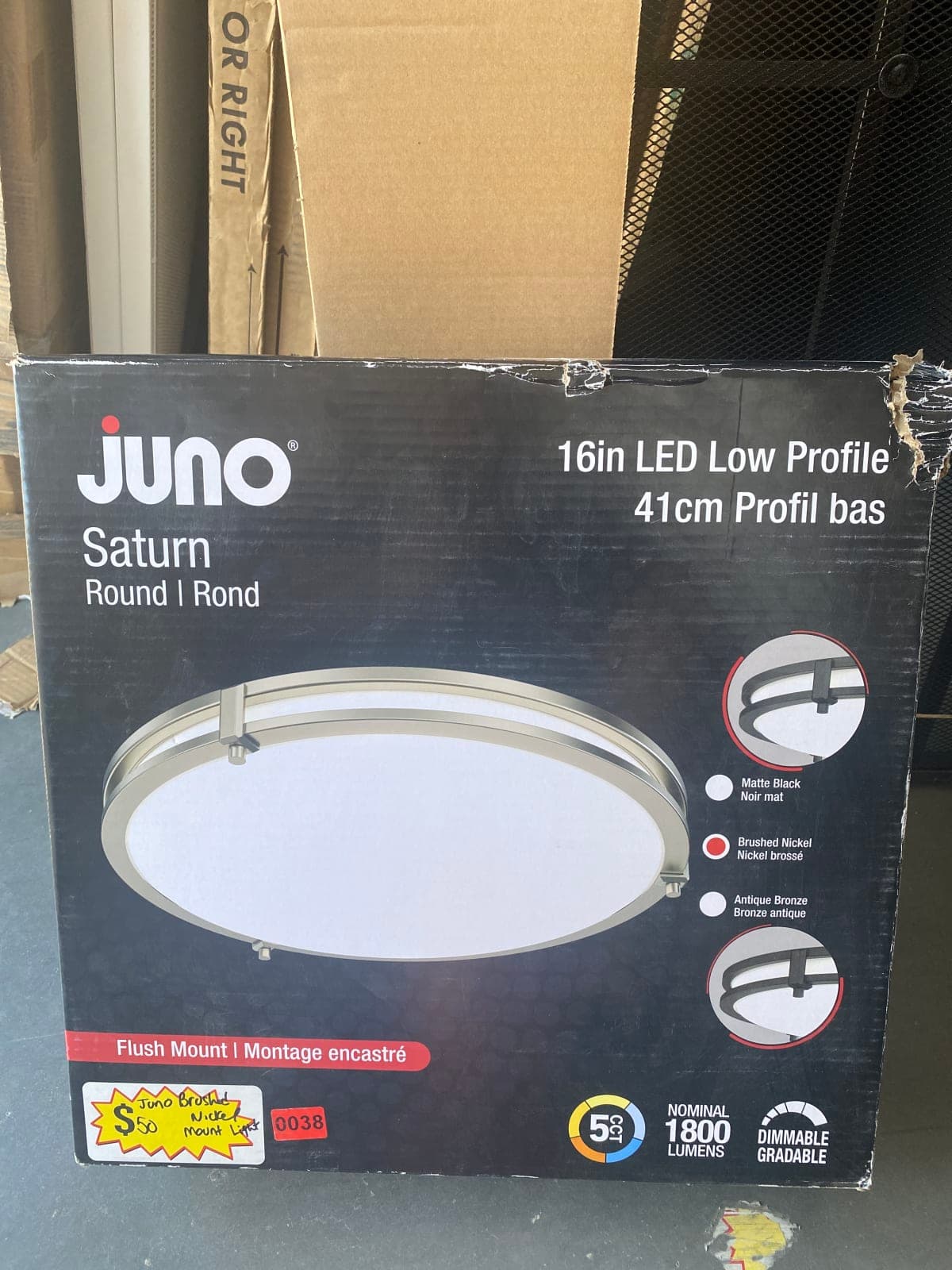 Juno Saturn Round LED Profile Bas 16in - Open Box