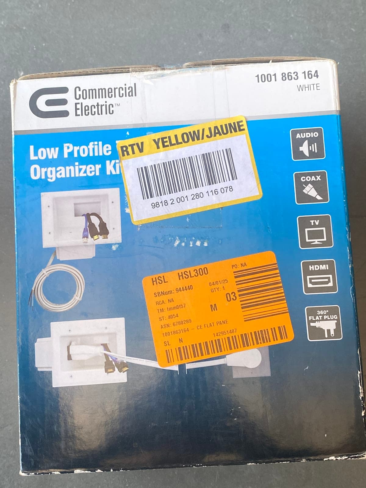 Commercial Electric Low Profile Organizer Kit - White