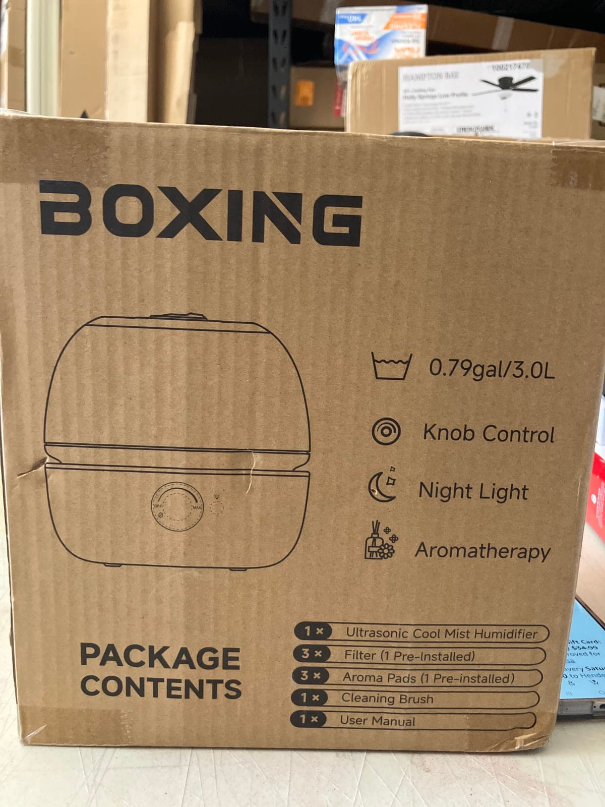 Boxing ultrasonic cool mist humidifier
