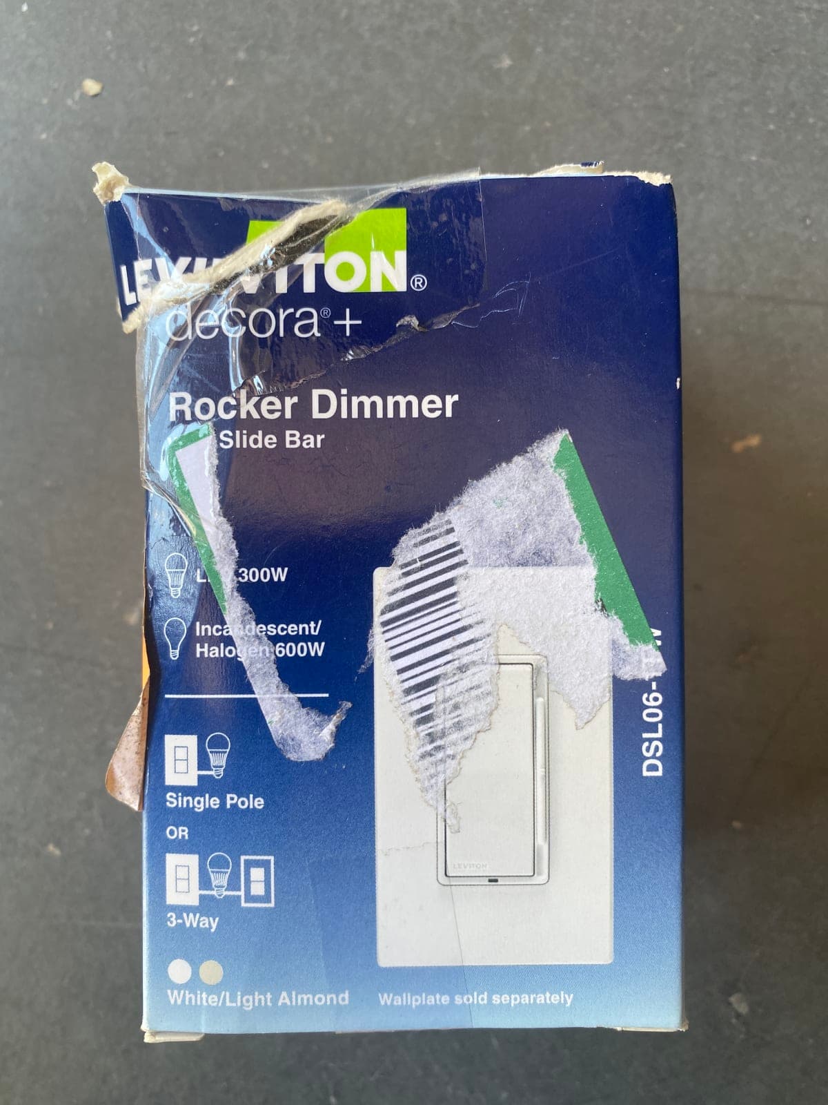 Leviton Decora Rocker Dimmer Slide Bar - 300W