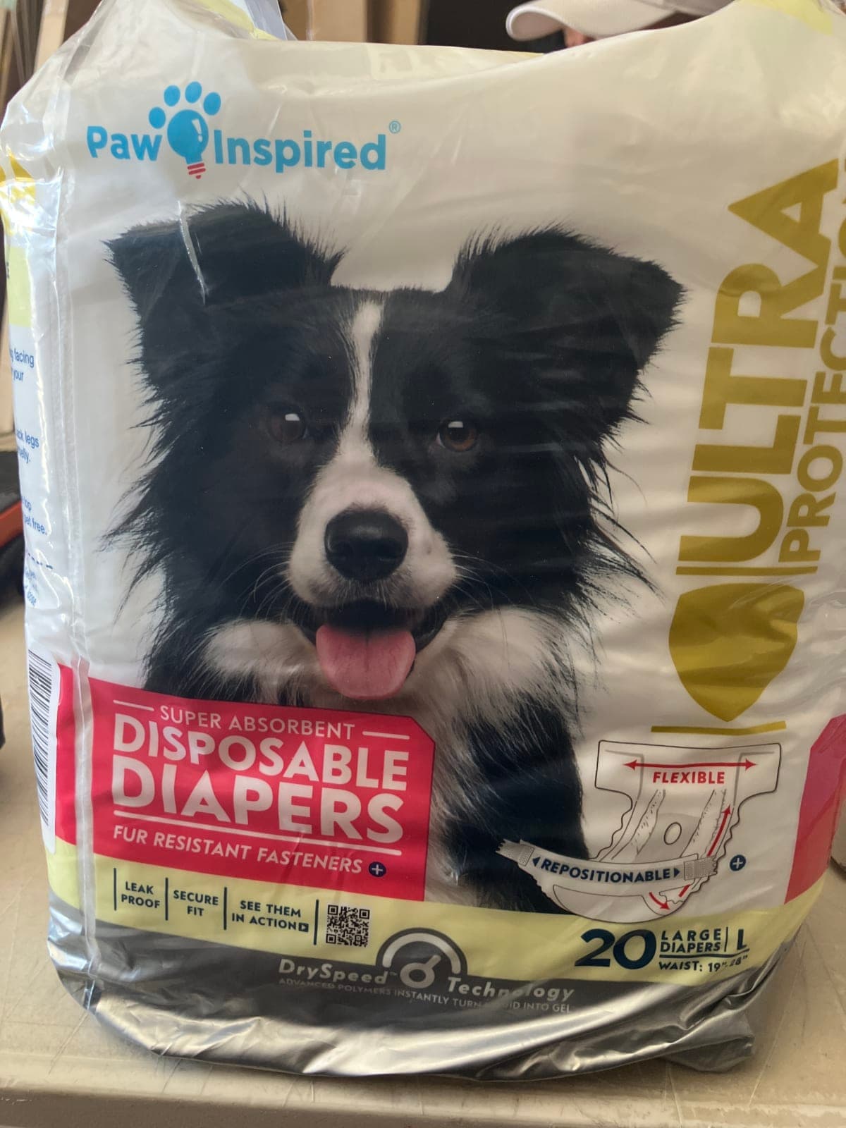 Paw Inspired Ultra Protection Disposable Diapers - Large (20 Count)