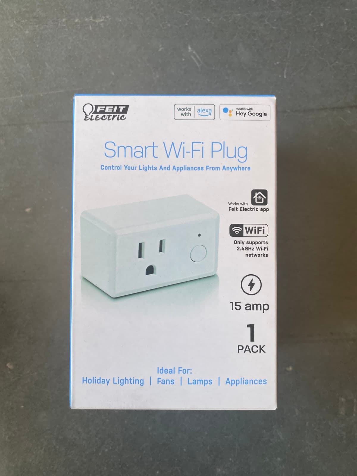 Feit Electric Smart Wi-Fi Plug - 15 Amp Control for Lights & Appliances