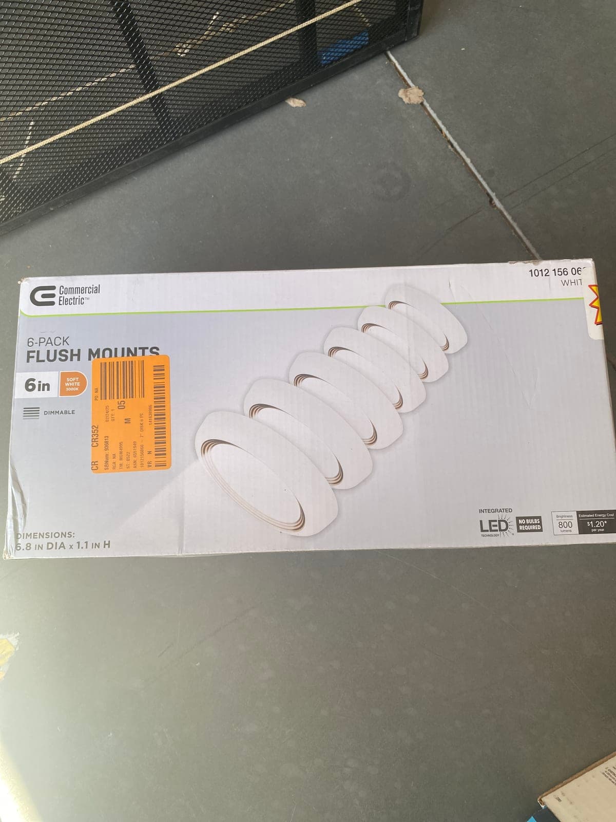 Commercial Electric 6-Pack 6-Inch Flush Mount LED Lights