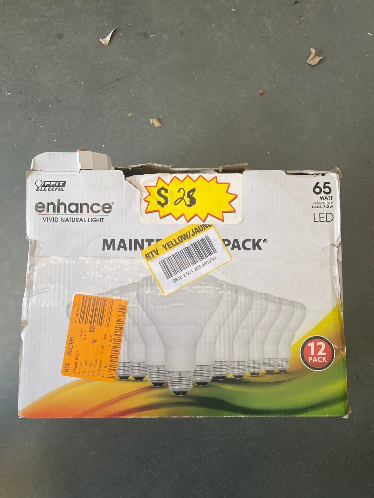Feit Electric Enhance 65W LED Light Bulb 12-Pack
