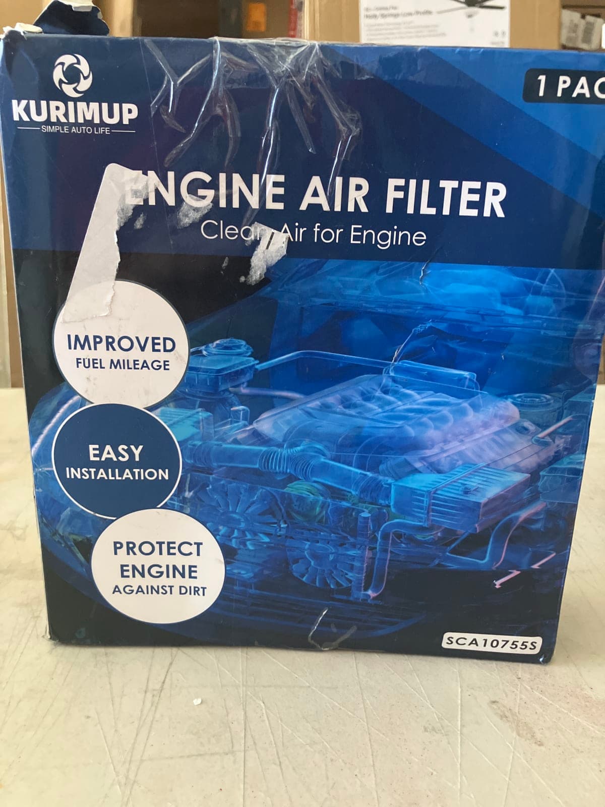 Kurimup Engine Air Filter - Improved Fuel Mileage & Easy Installation