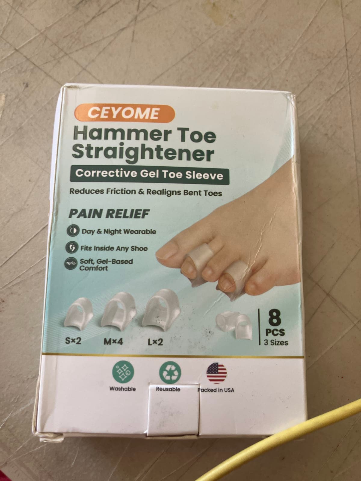CEYOME Hammer Toe Straightener - Corrective Gel Toe Sleeve (8 PCS)