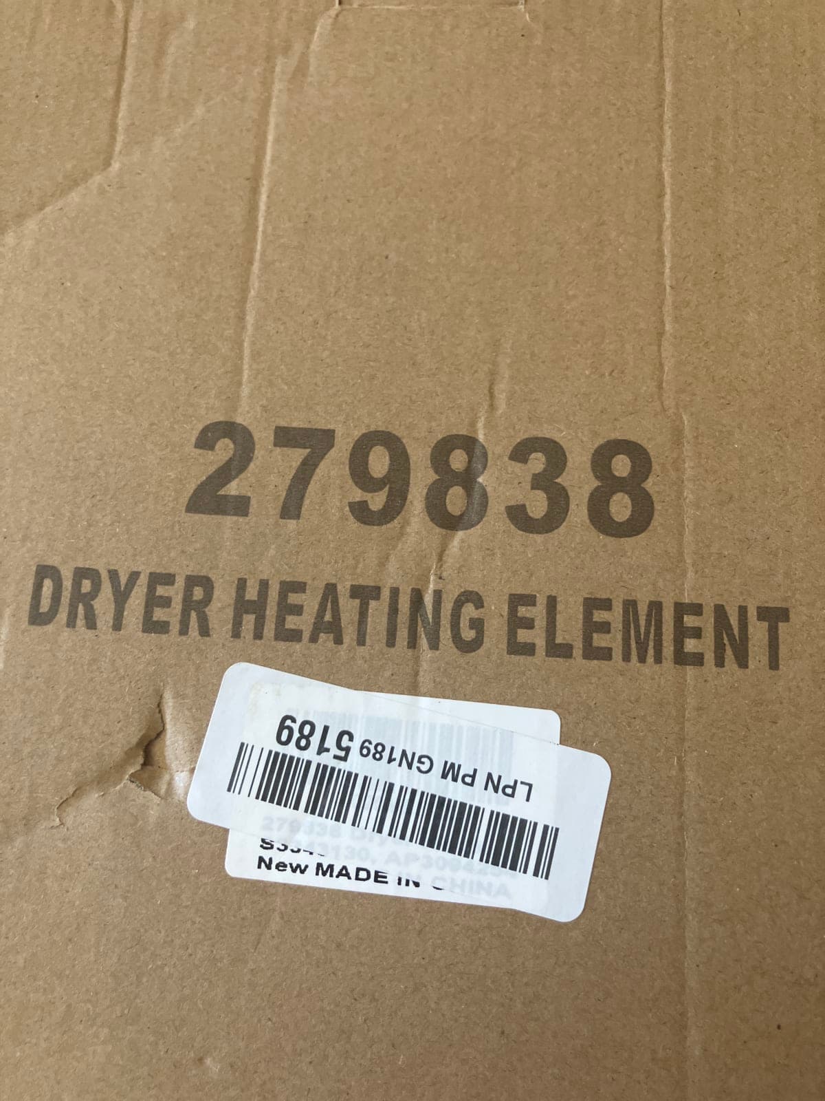 Dryer Heating Element 279838 - Compatible Replacement Part