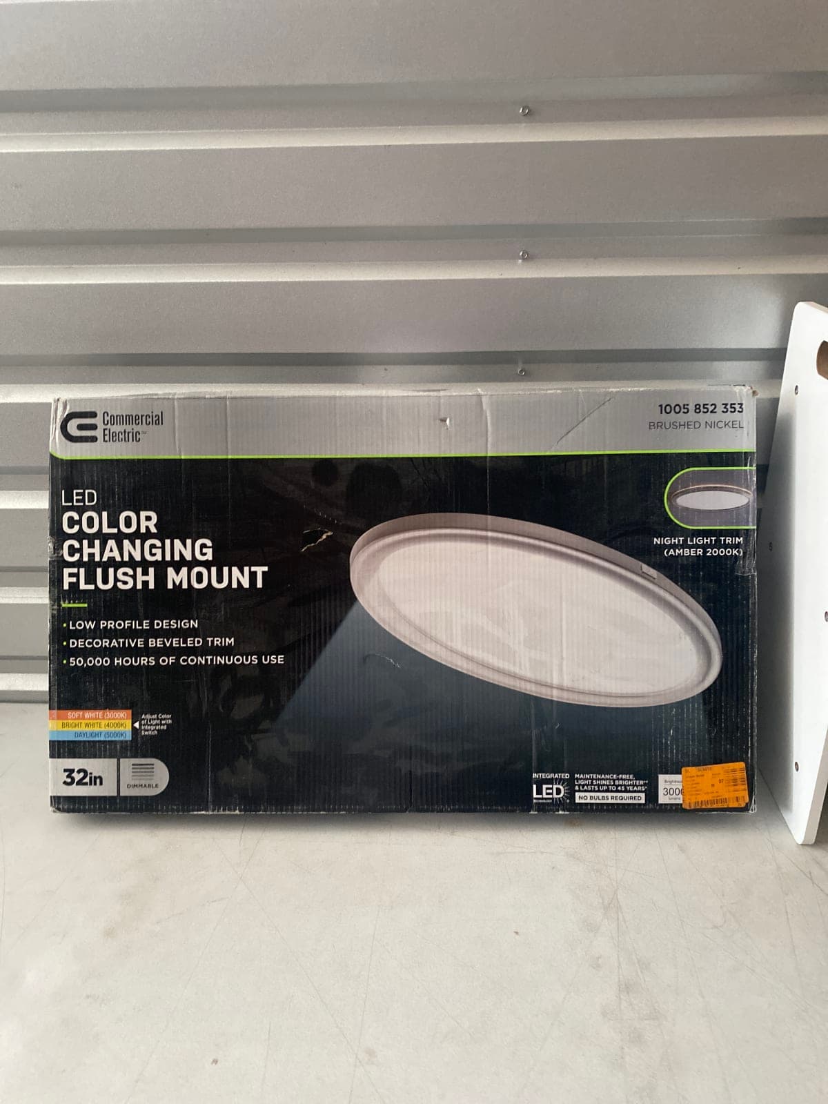 Commercial Electric LED Color Changing Flush Mount - Brushed Nickel