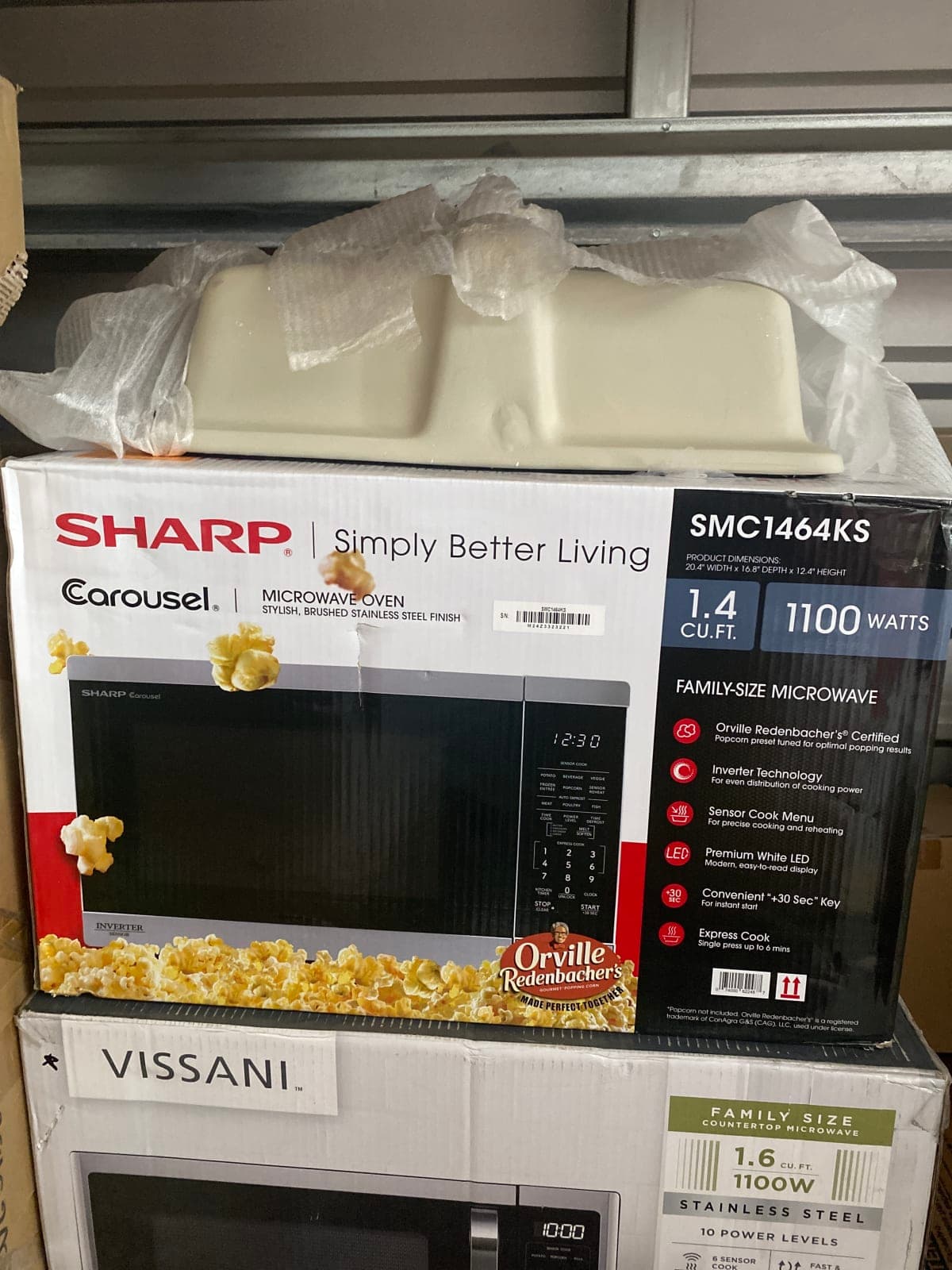 Sharp SMC1464KS 1.4 Cu. Ft. Family Size Microwave Oven