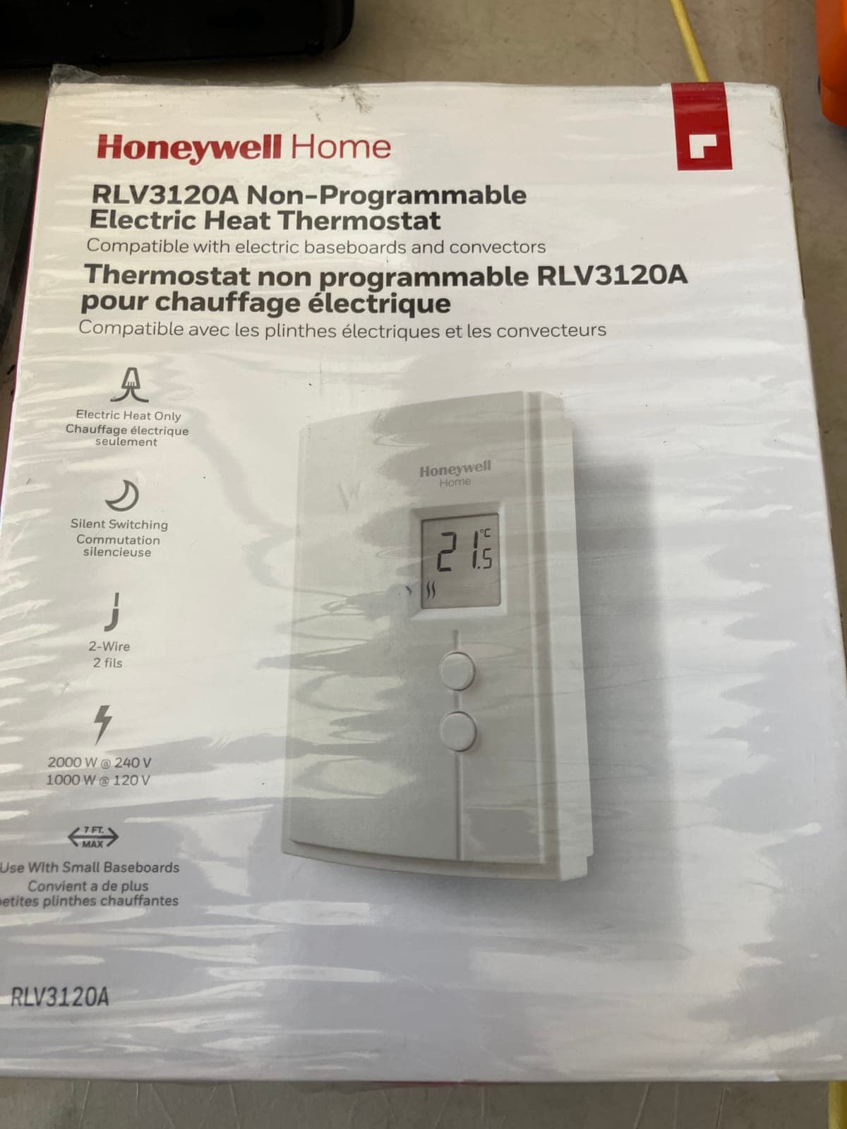 Honeywell Home RLV3120A Non-Programmable Electric Heat Thermostat
