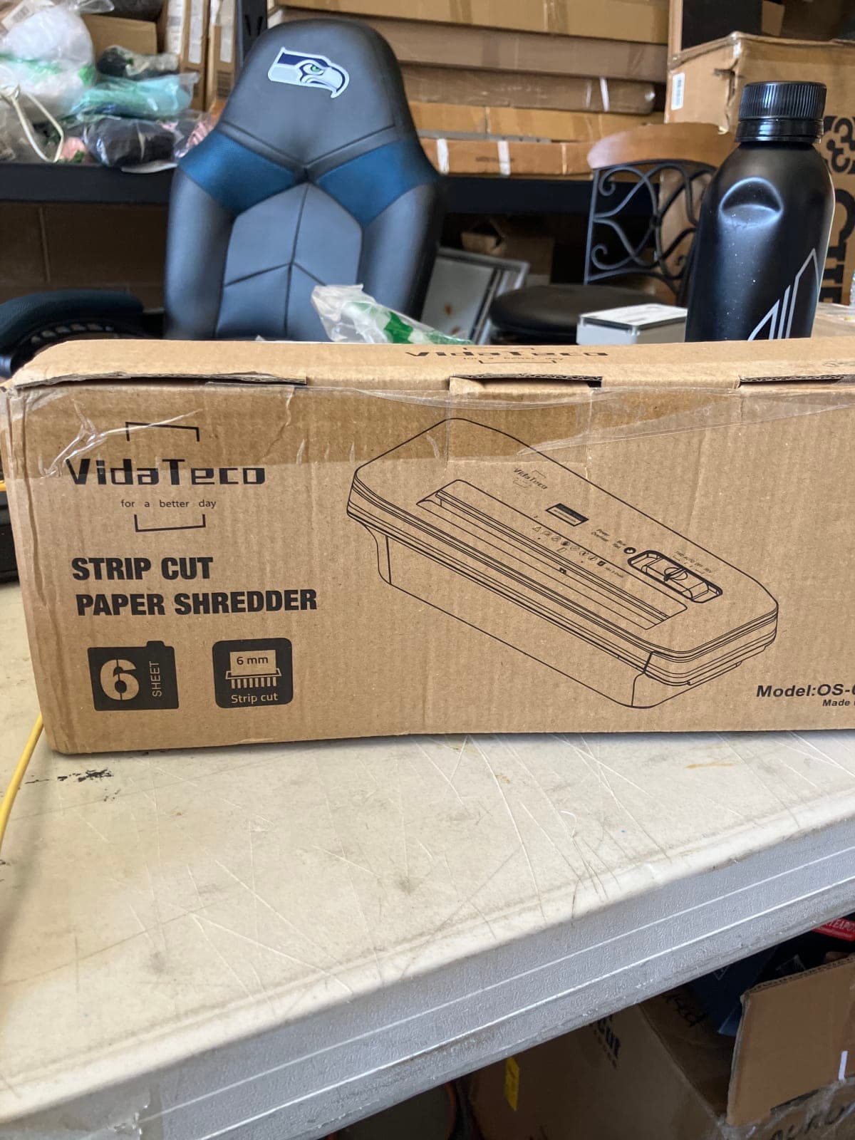 VidaTeco Strip Cut Paper Shredder - 6 Sheet Capacity