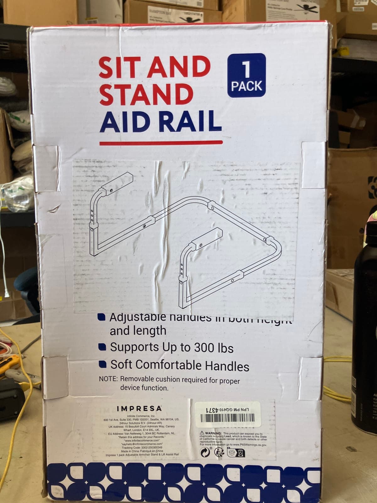 Impressa Sit and Stand Aid Rail - Adjustable Support Handle