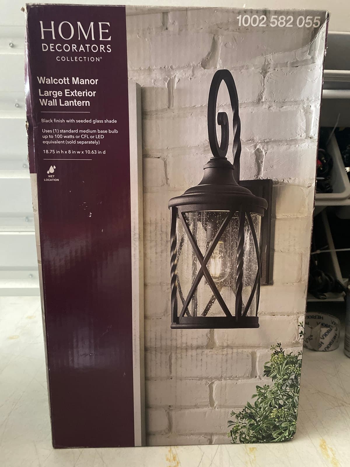 Home Decorators Walcott Manor Large Exterior Wall Lantern