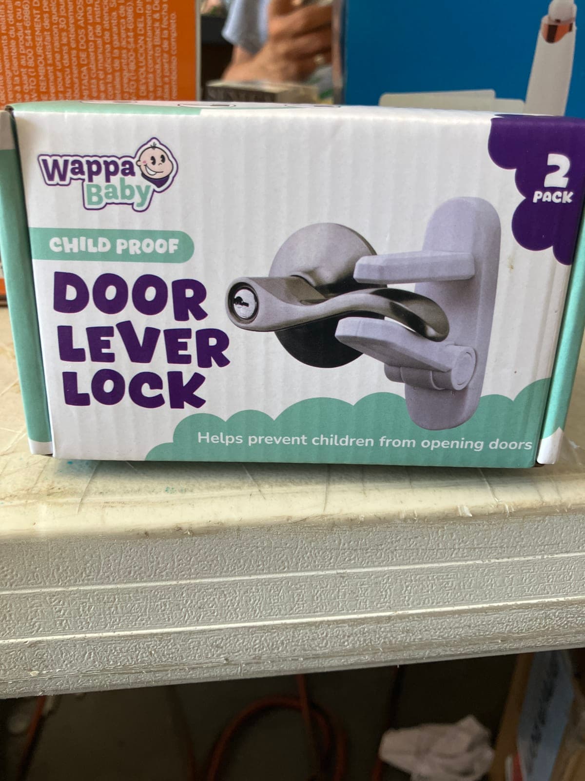 Wappa Baby Child Proof Door Lever Lock - 2 Pack