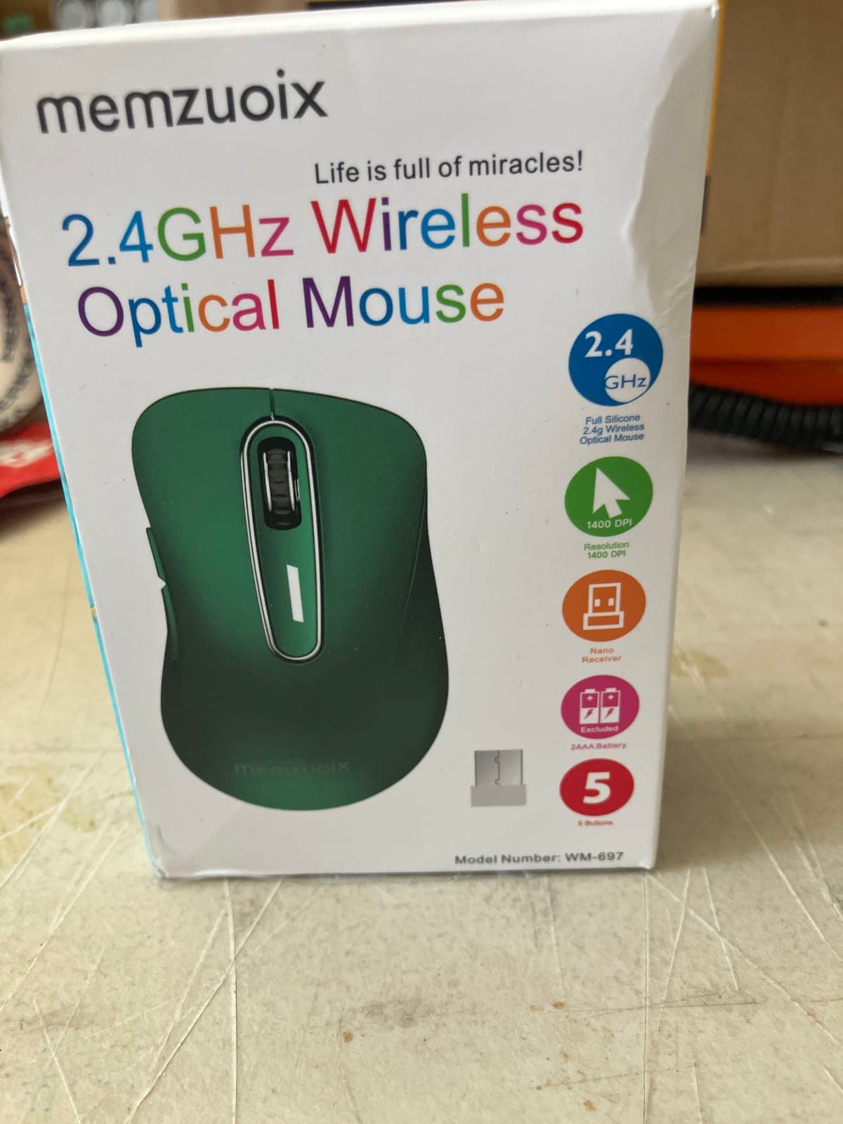 Memzuoix 2.4GHz Wireless Optical Mouse - Model WM-697