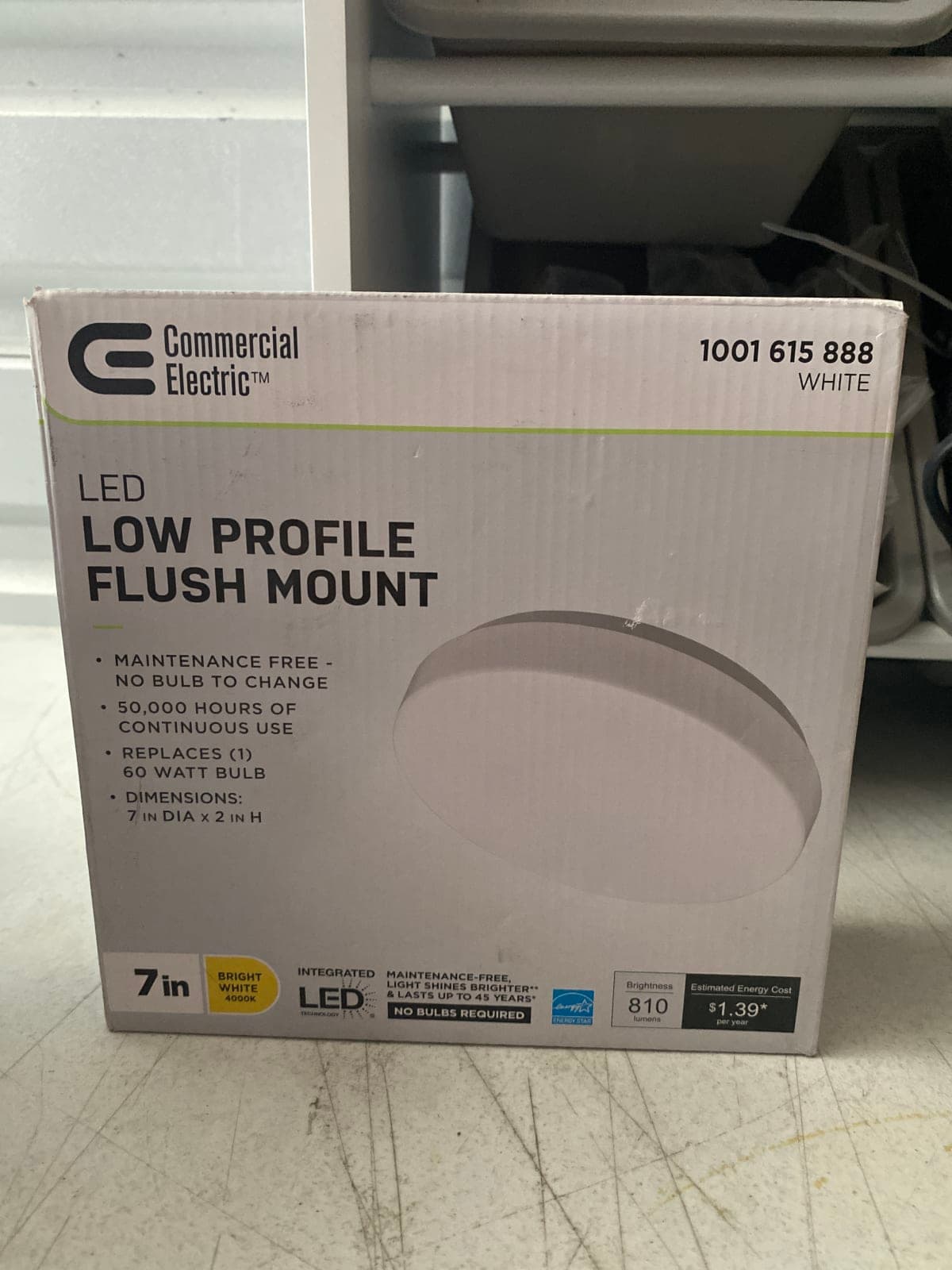 Commercial Electric 7in LED Low Profile Flush Mount Light