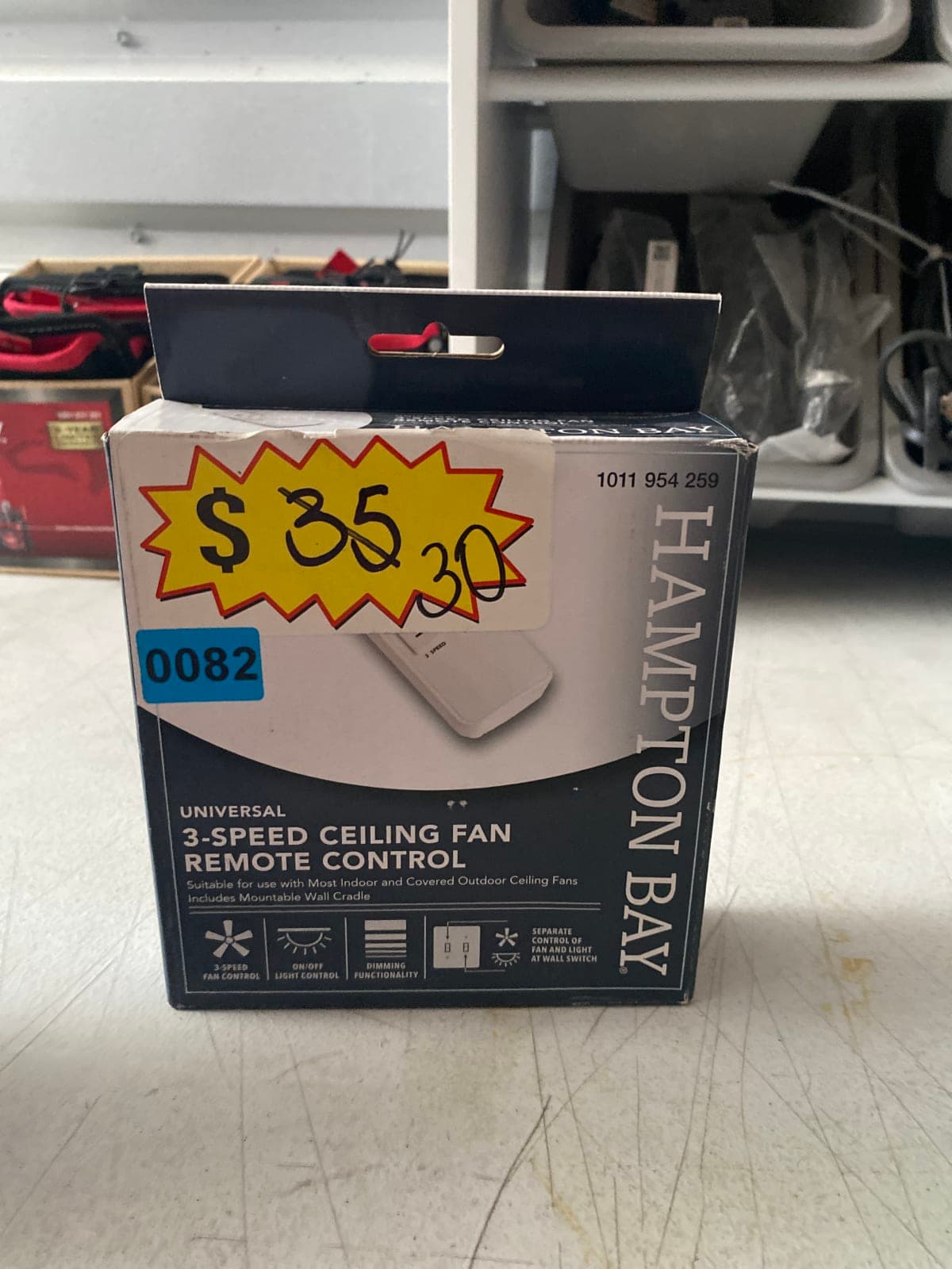 Hampton Bay Universal 3-Speed Ceiling Fan Remote Control