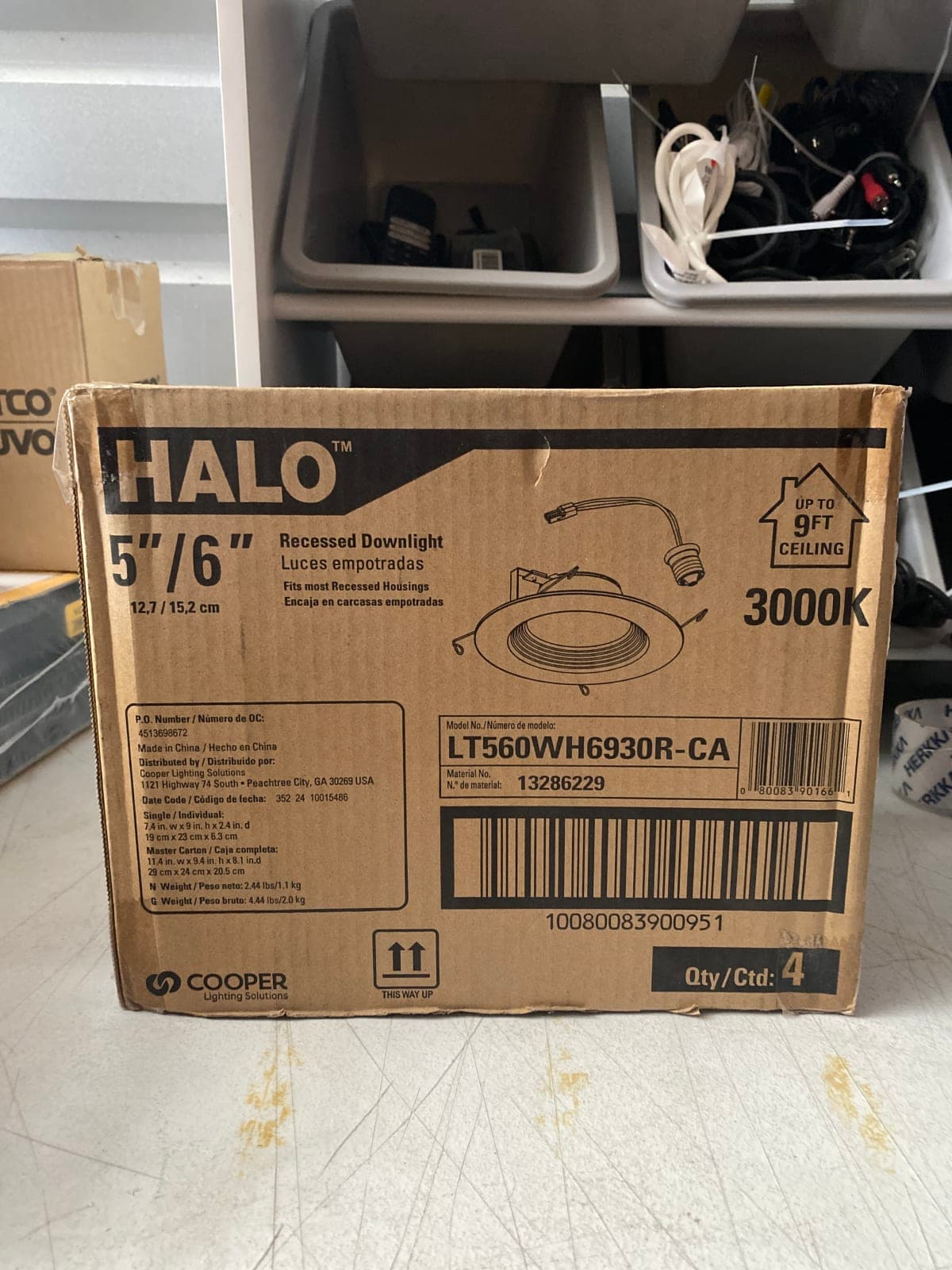 HALO 5"/6" Recessed Downlight LT560WH6930R-CA 3000K