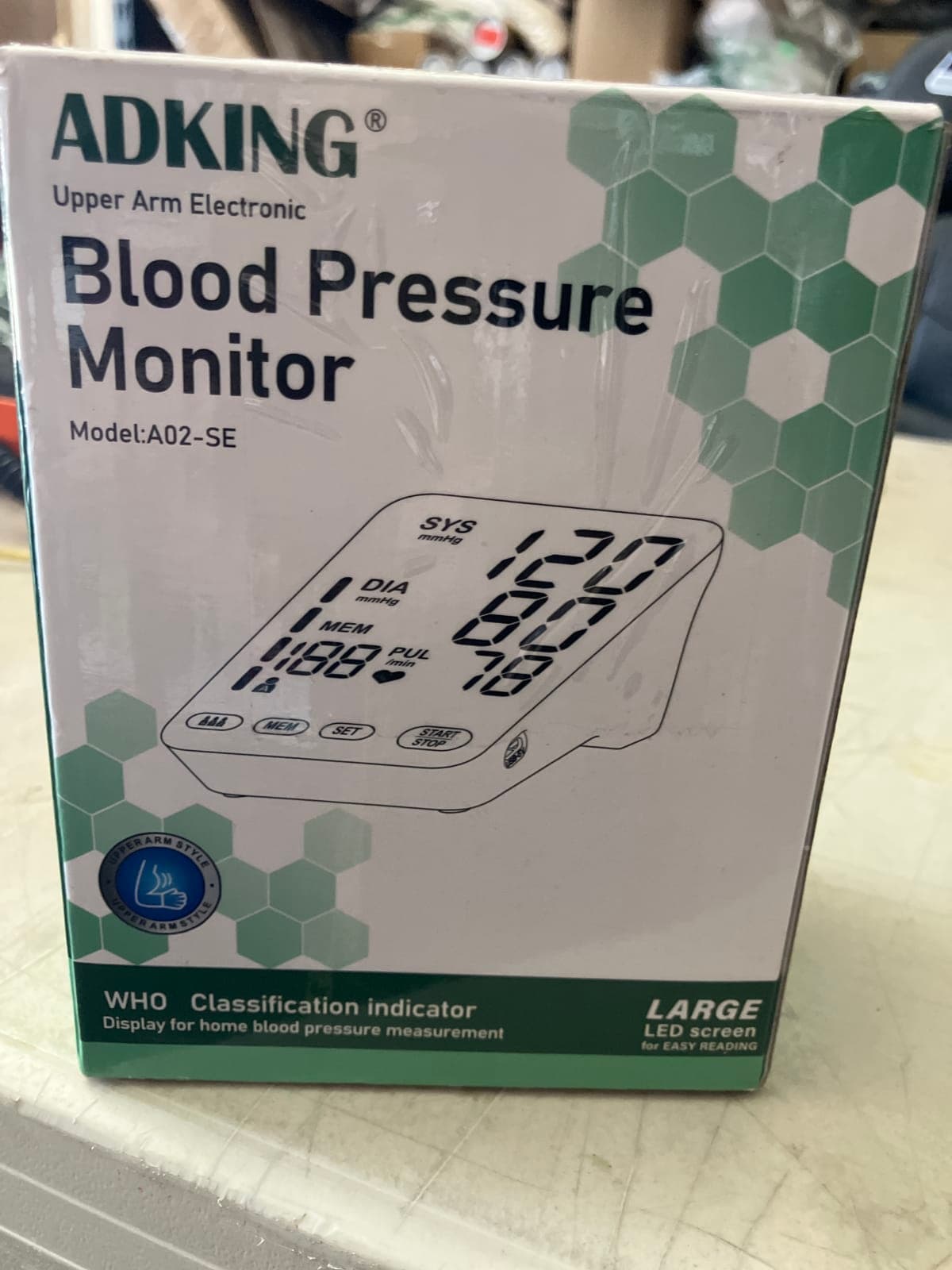 ADKING Upper Arm Electronic Blood Pressure Monitor Model A02-SE