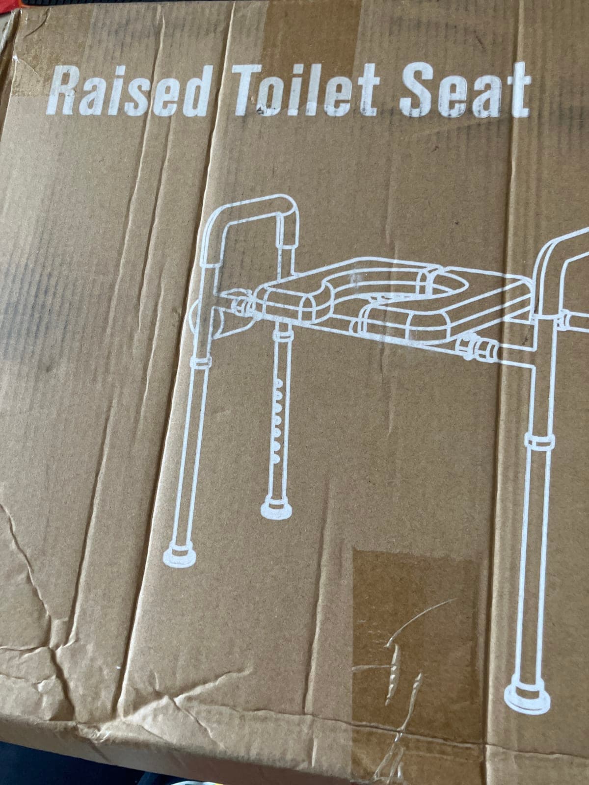 Raised Toilet Seat with Safety Frame