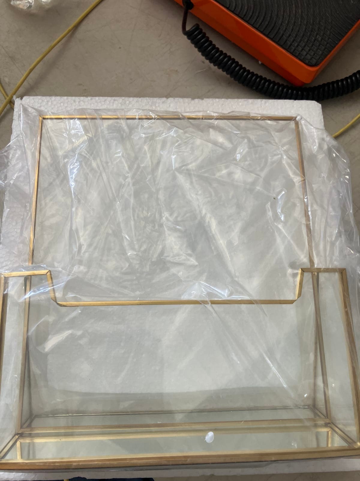 Elegant Glass and Gold Metal Organizer