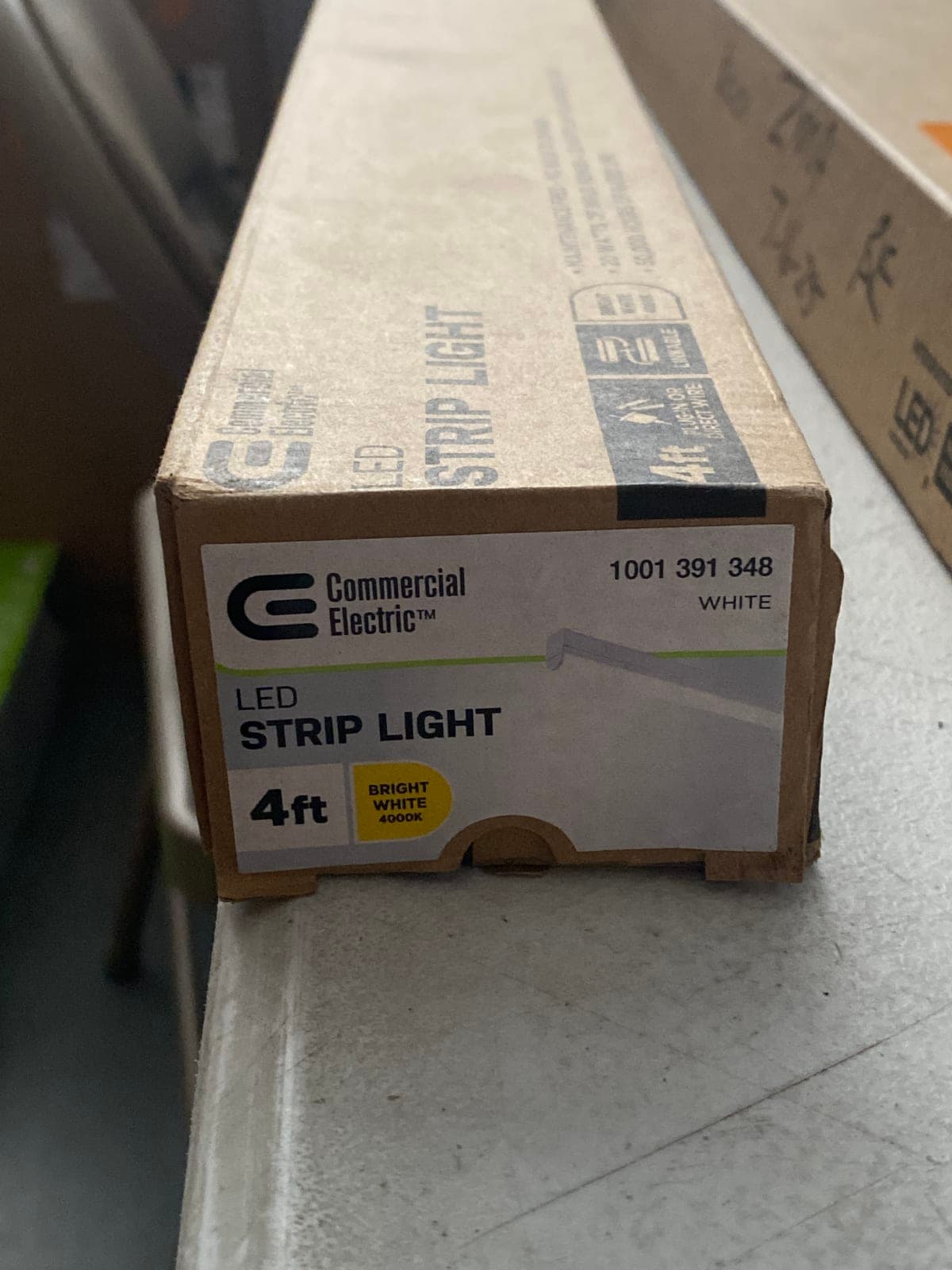 Commercial Electric 4ft LED Strip Light - Bright White 4000K