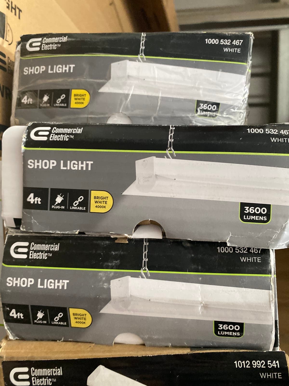 Commercial Electric 4ft Shop Light - 3600 Lumens, Bright White