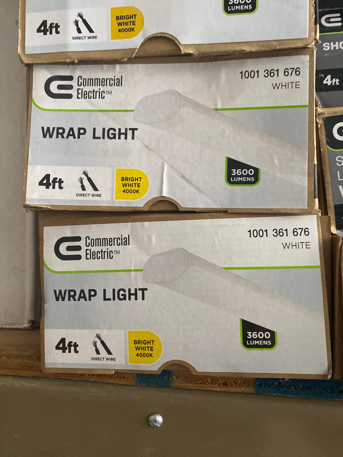 Commercial Electric 4ft Wrap Light - 3600 Lumens, Bright White 4000K