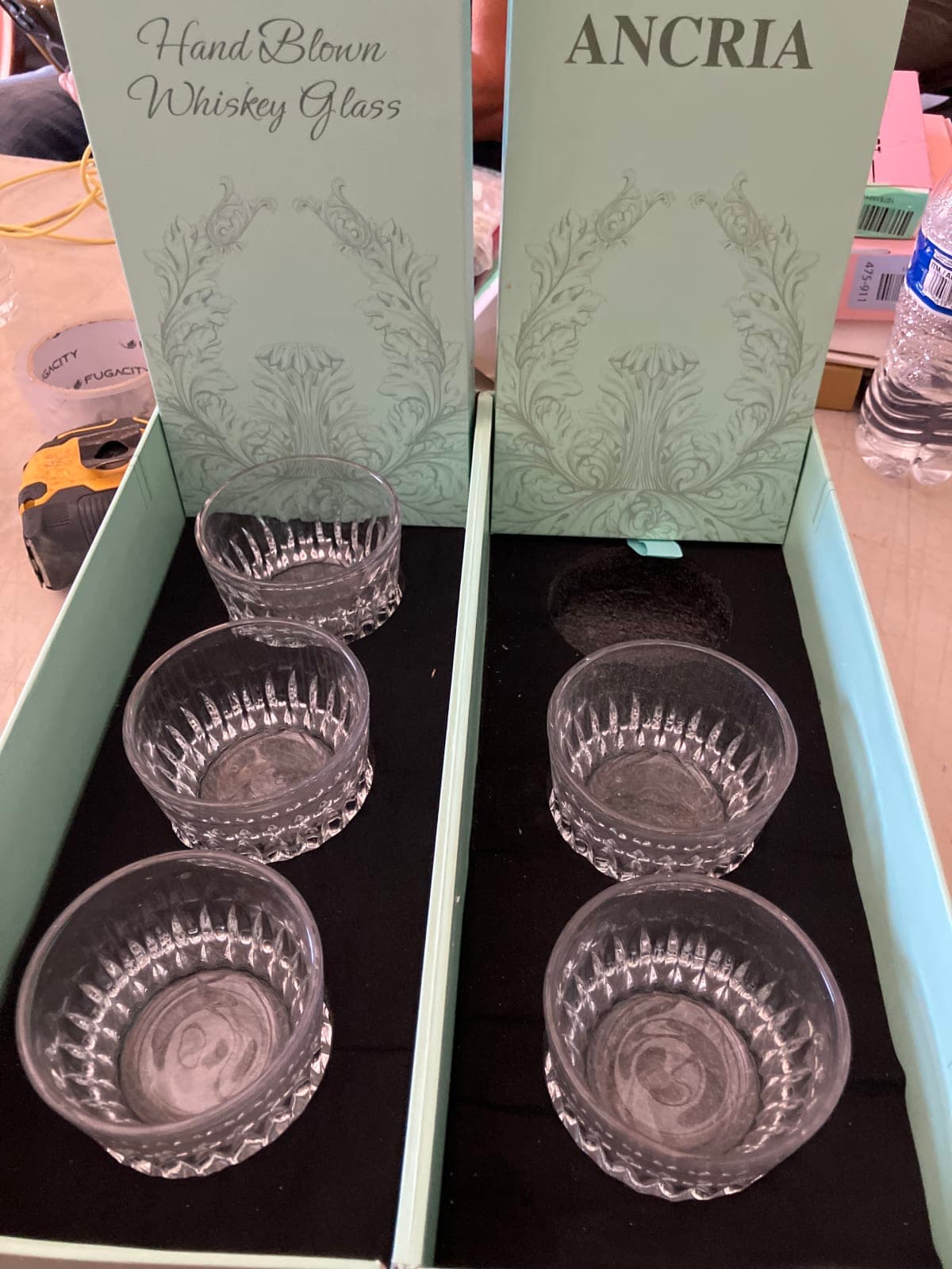 Ancria Hand Blown Whiskey Glass Set