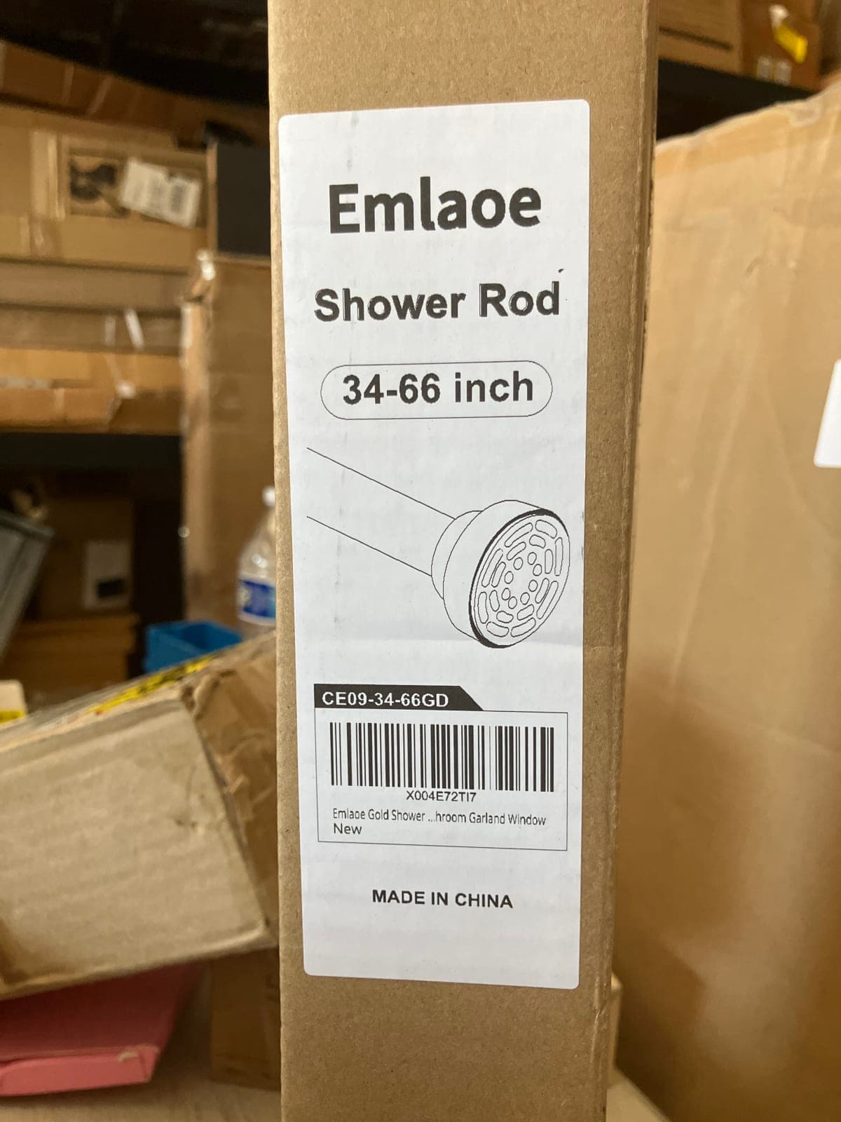 Emlaoe Adjustable Shower Rod 34-66 Inch