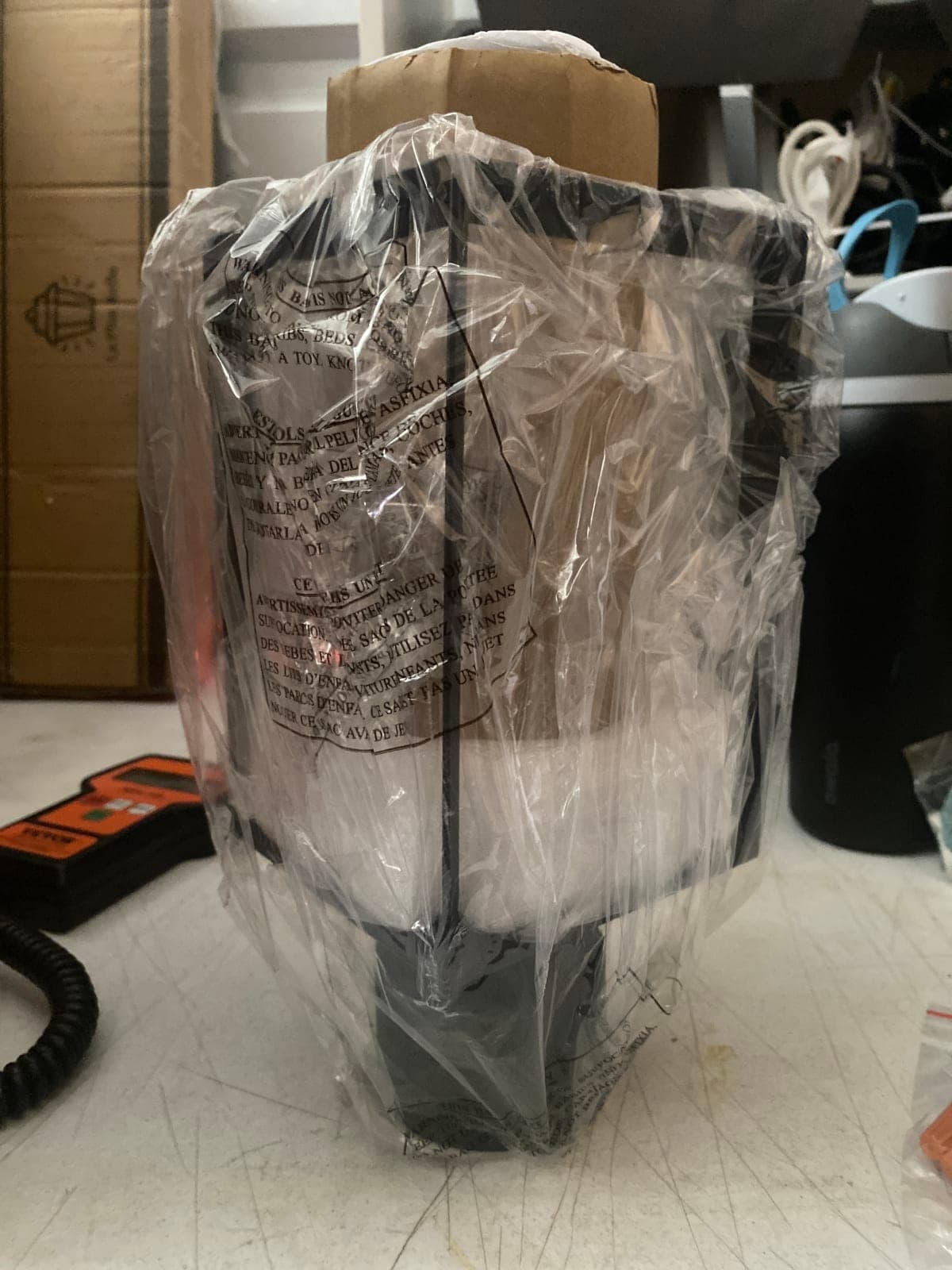 Modern Lamp with Black Base and White Shade