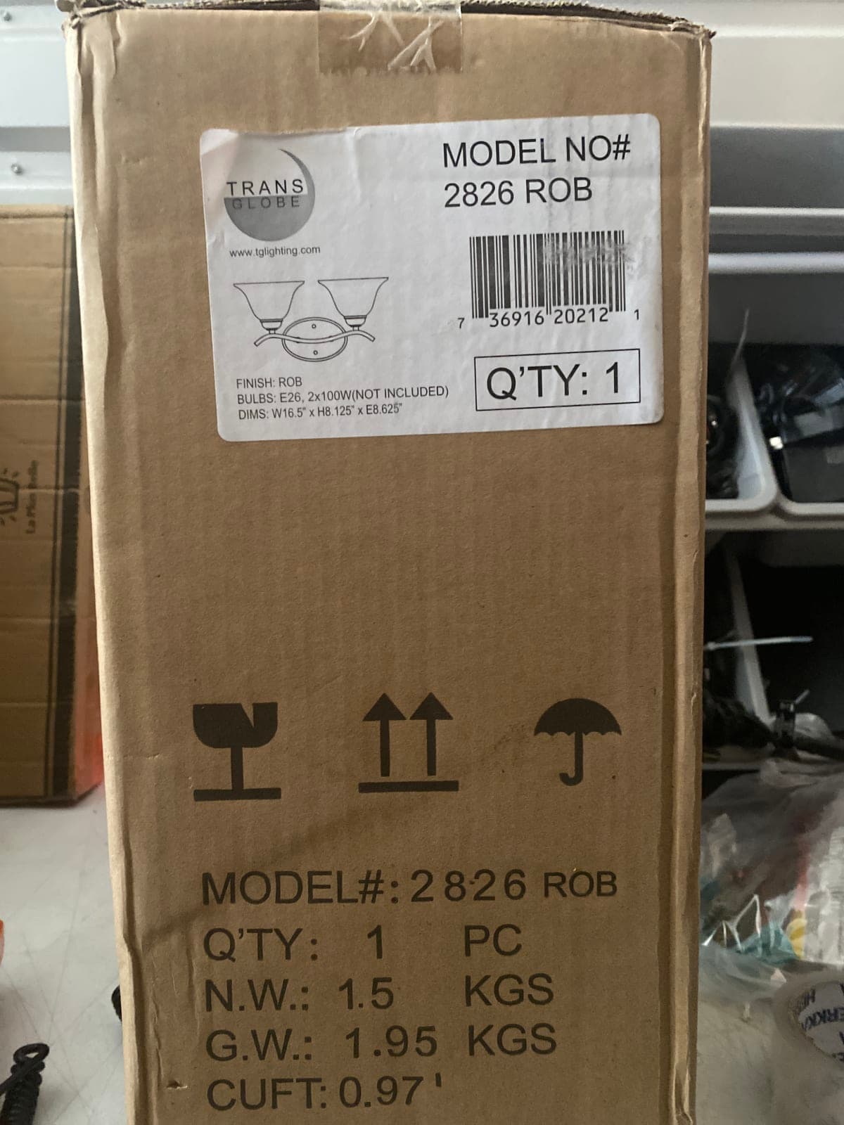 Trans Globe 2826 ROB Wall Sconce Light Fixture