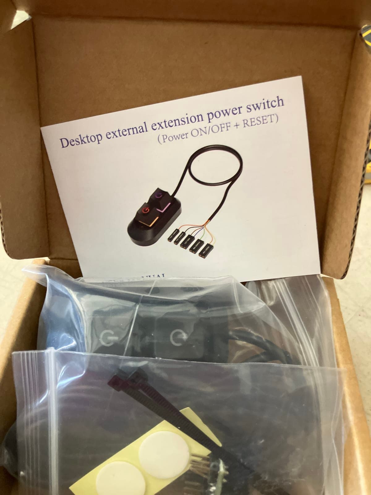 Desktop External Extension Power Switch with Reset Function