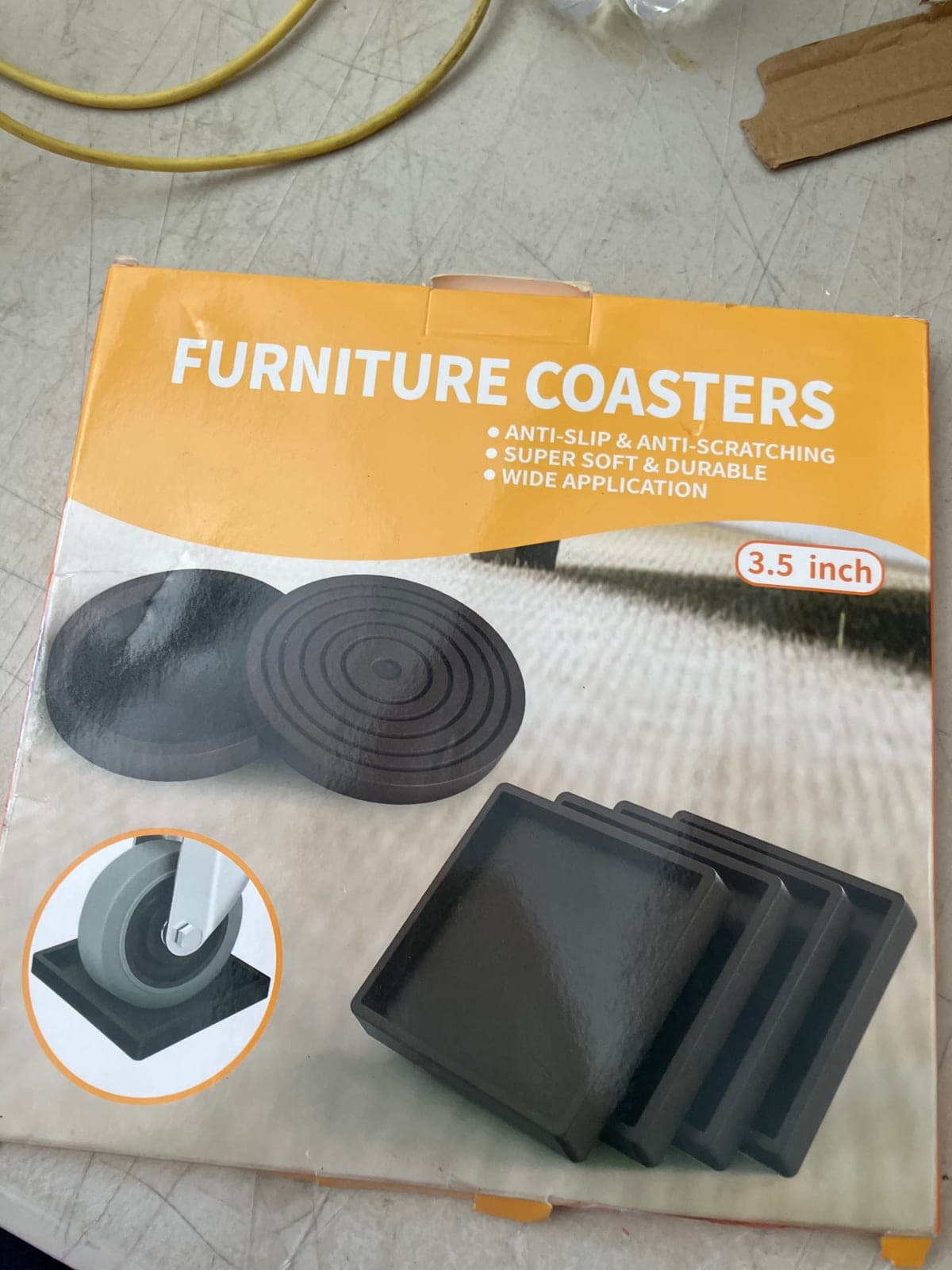 Furniture Coasters 3.5 Inch - Anti-Slip & Durable