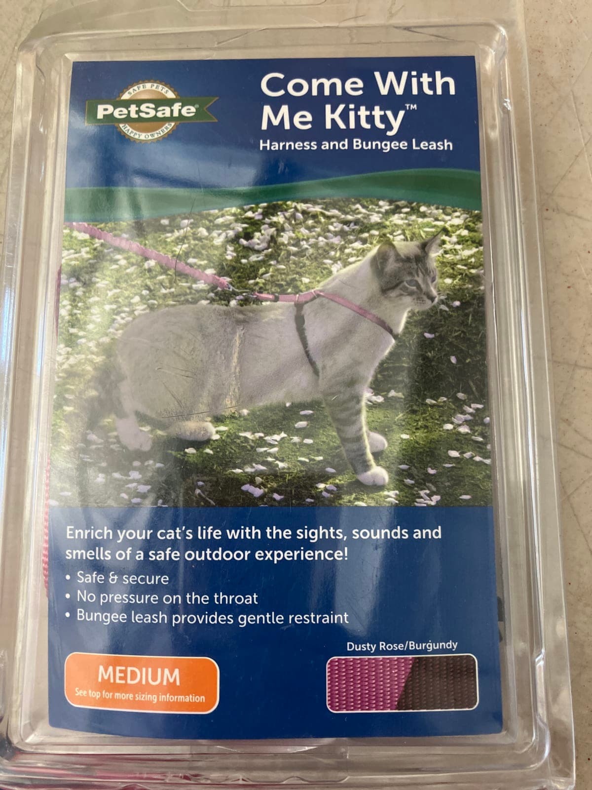 PetSafe Come With Me Kitty Harness and Bungee Leash - Medium