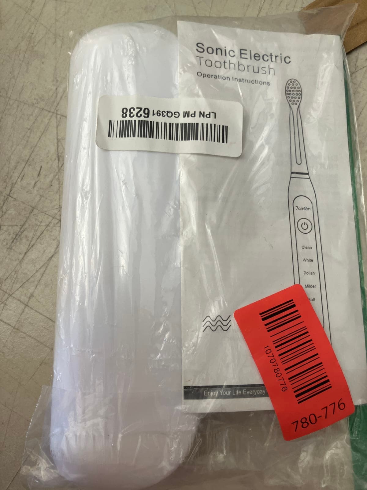Sonic Electric Toothbrush with Operation Instructions