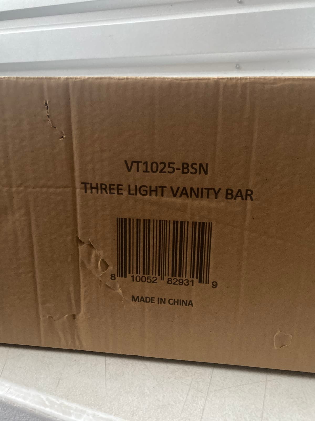 Three Light Vanity Bar VT1025-BSN *HAS 1 BROKEN LENS*