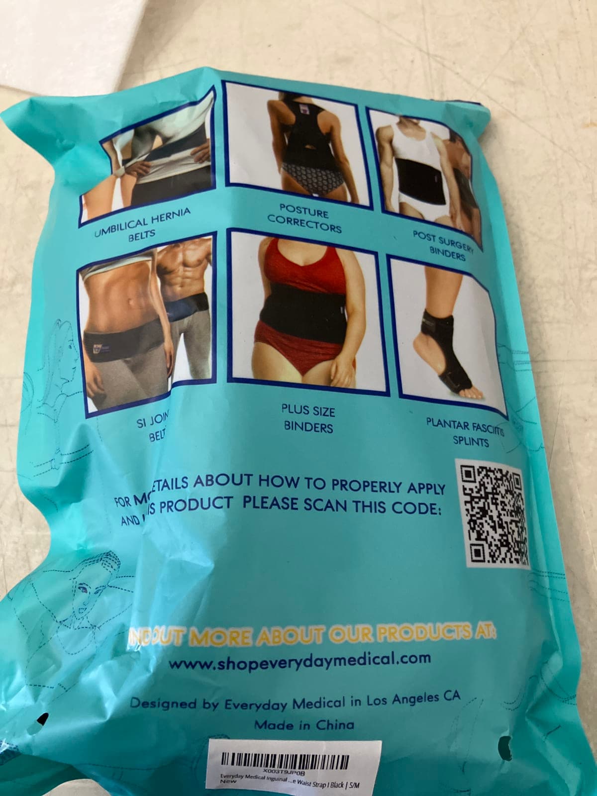 Everyday Medical Waist Strap - Black - Size Small