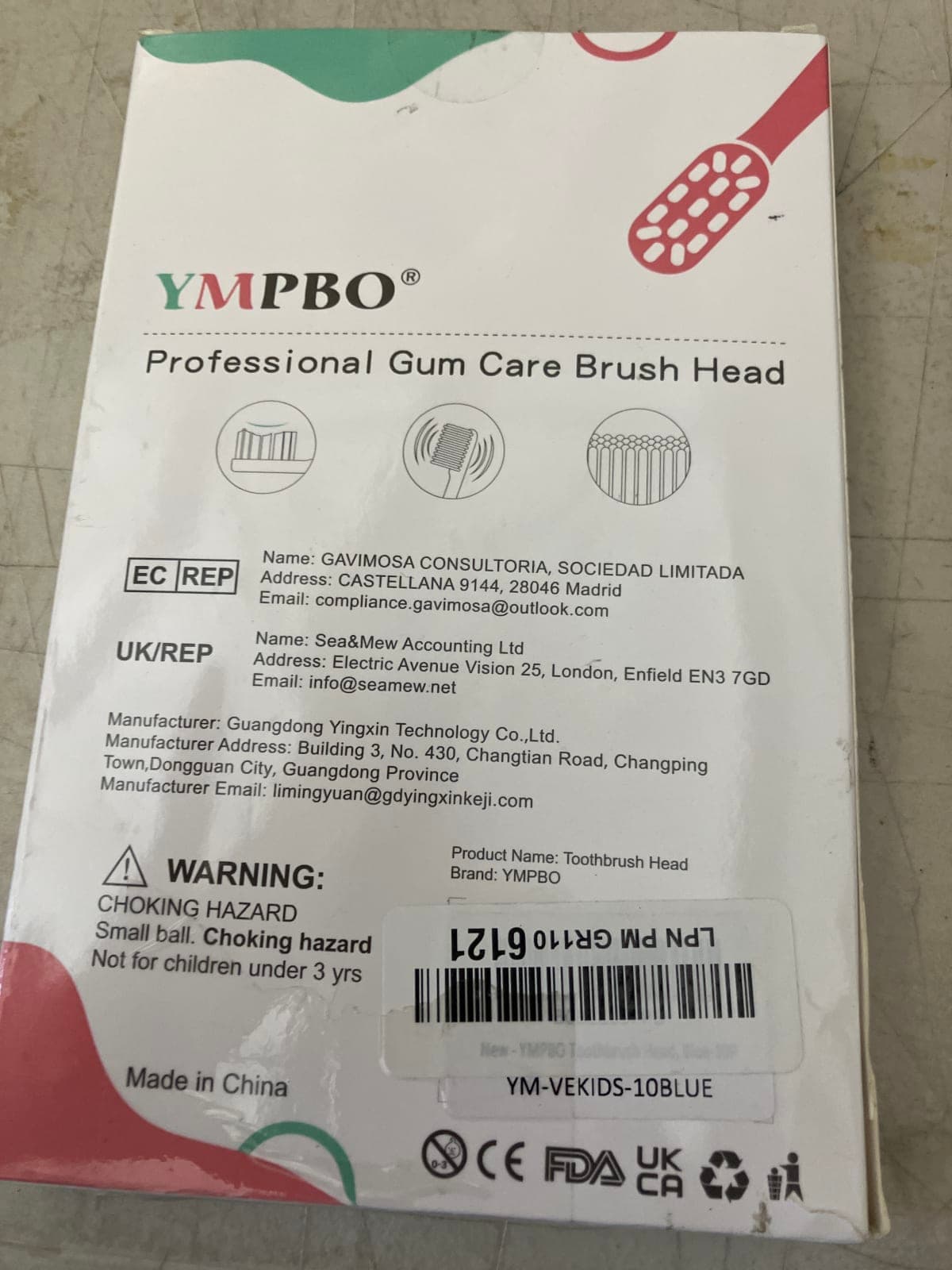 YMPO Professional Gum Care Brush Head for Kids