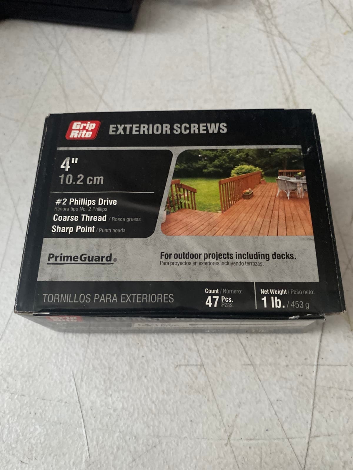 Grip Rite 4" Exterior Screws - 47 Count - Coarse Thread