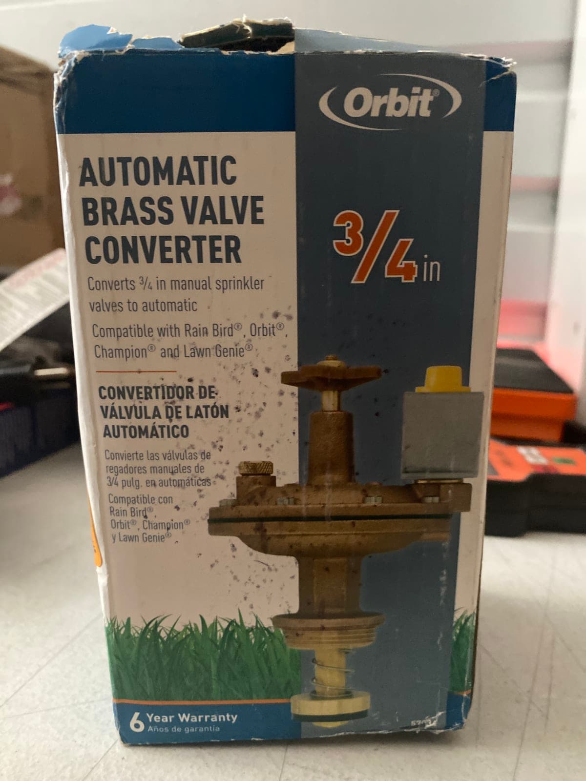 Orbit Automatic Brass Valve Converter 3/4 in